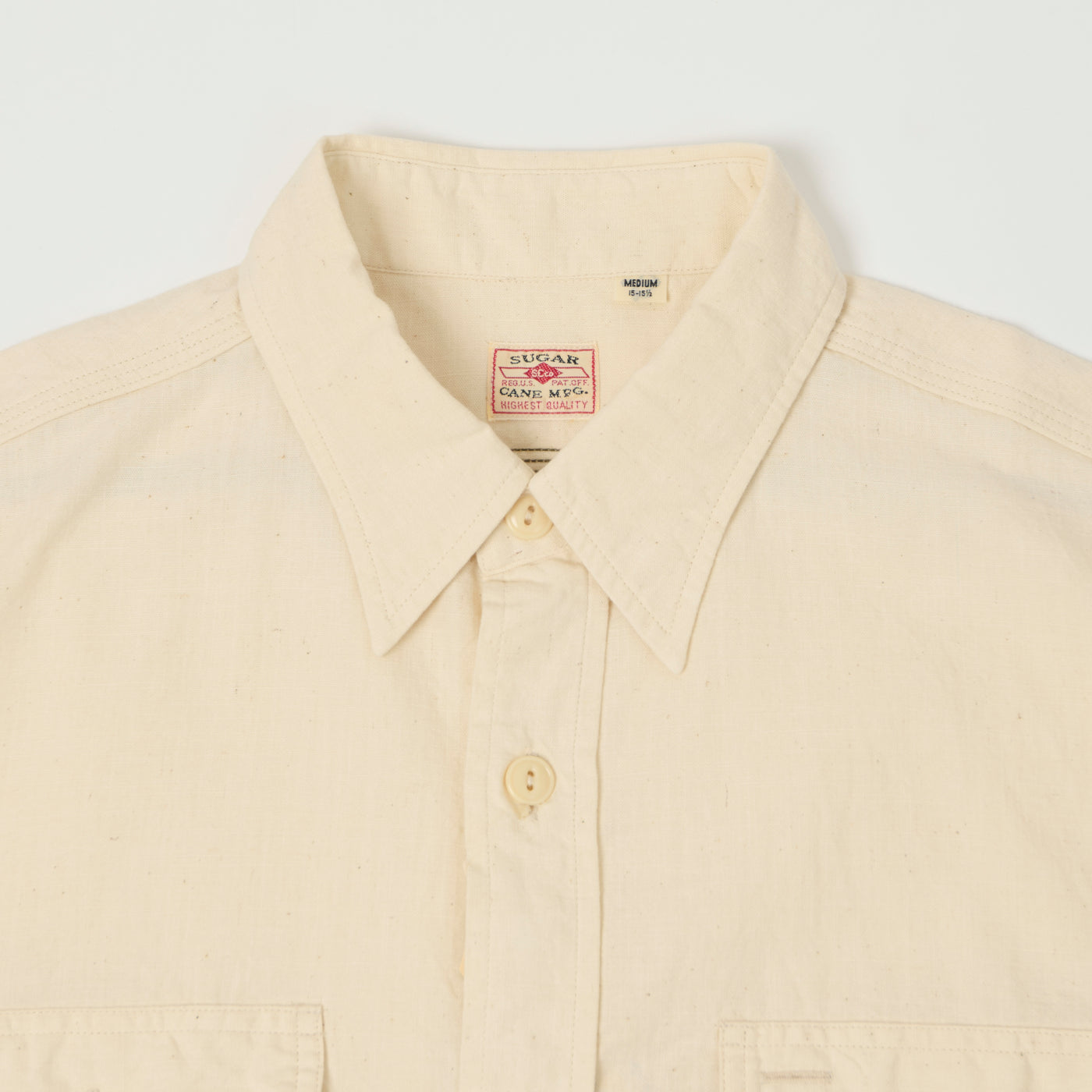 Sugar Cane Chambray Work Shirt - White