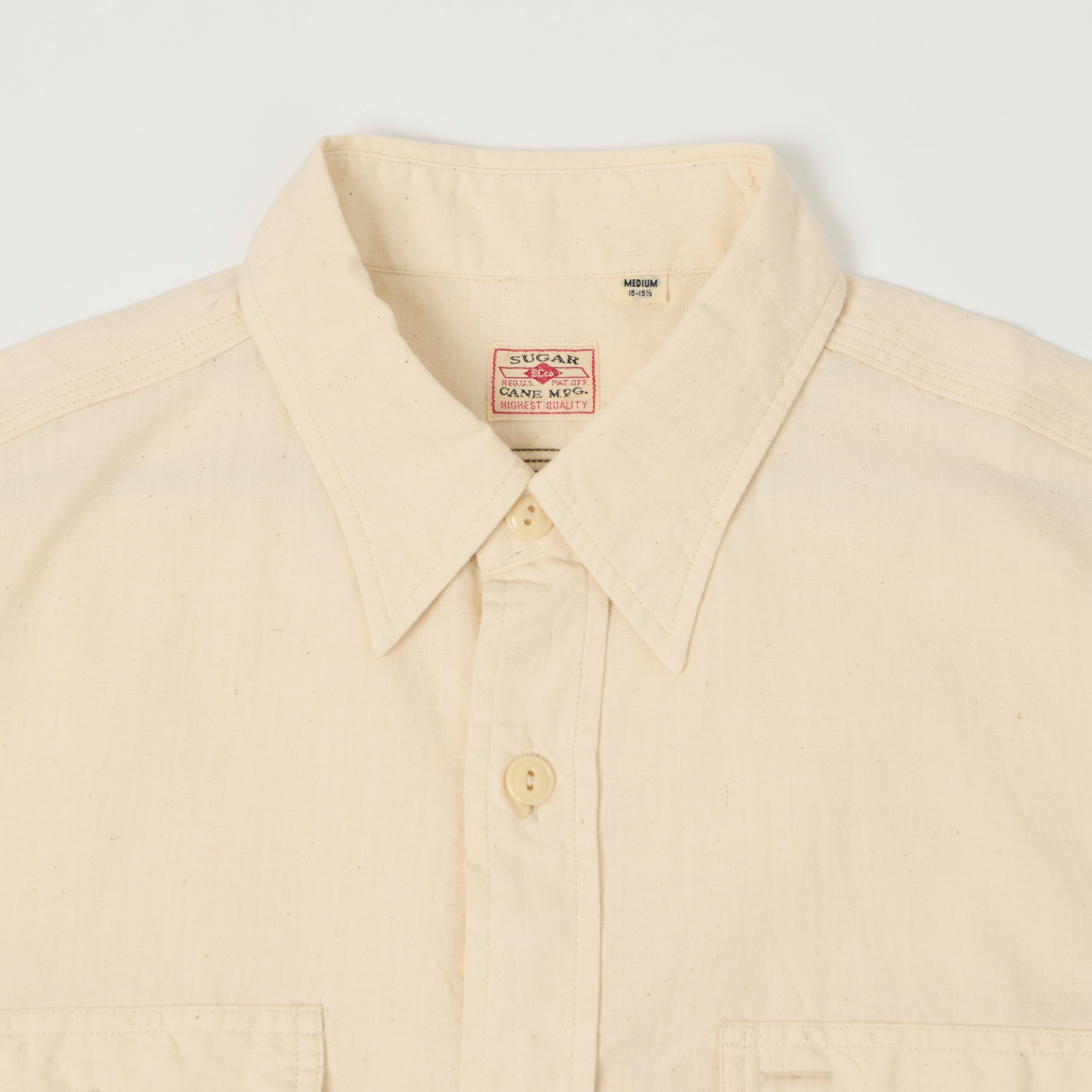 Sugar Cane Chambray Work Shirt - White
