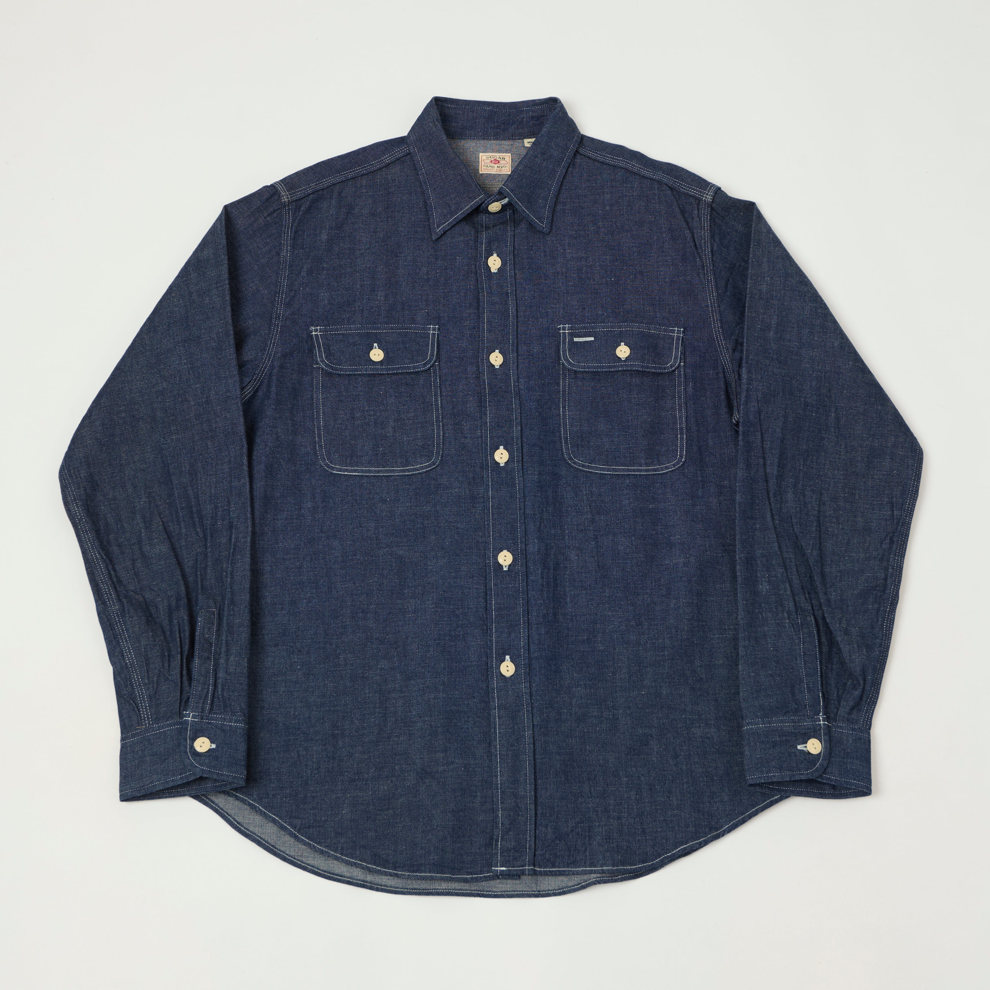 Sugar Cane Denim Work Shirt - One Wash
