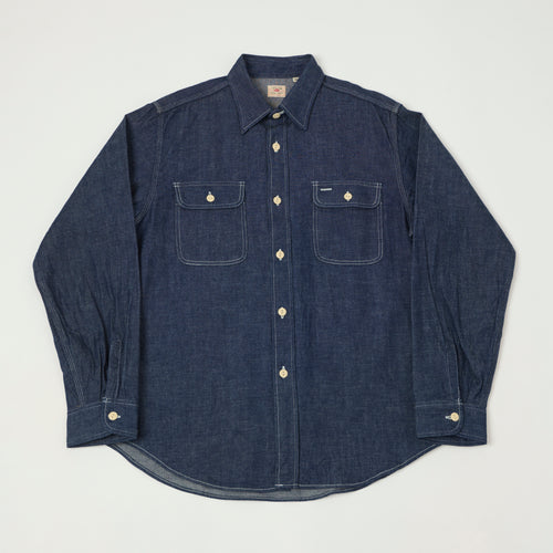Sugar Cane Denim Work Shirt - One Wash