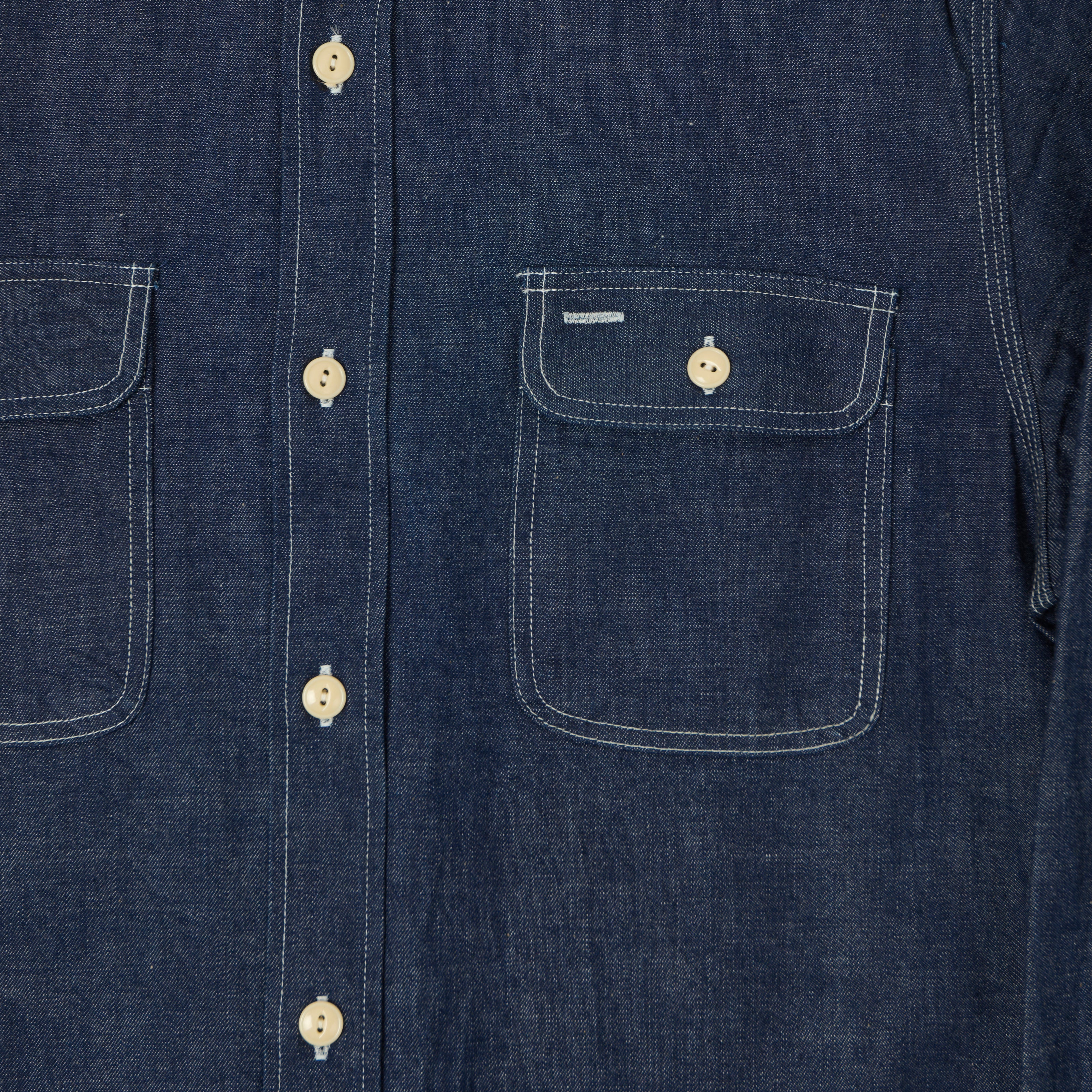 Sugar Cane Denim Work Shirt - One Wash