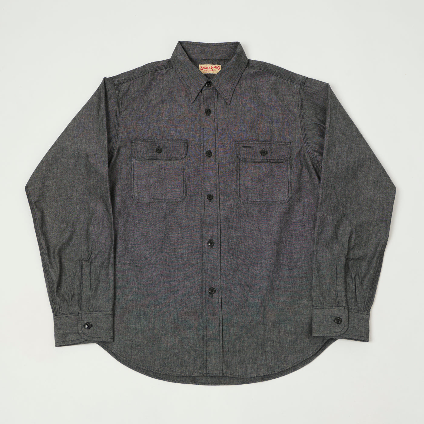 Sugar Cane Chambray Work Shirt - Charcoal