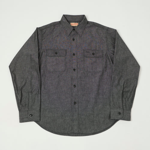 Sugar Cane Chambray Work Shirt - Charcoal