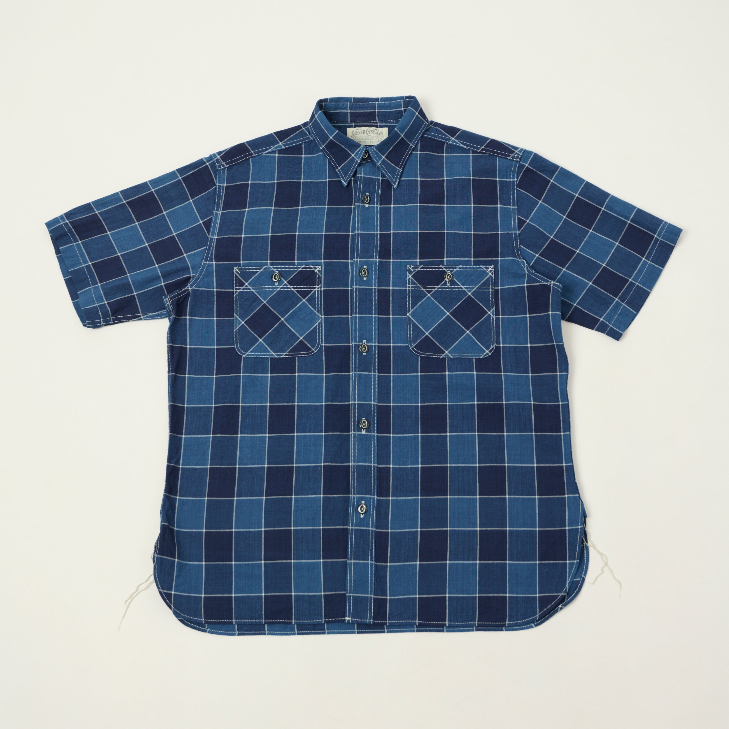Sugar Cane Short Sleeve Wabash Work Shirt - Navy – SON OF A STAG