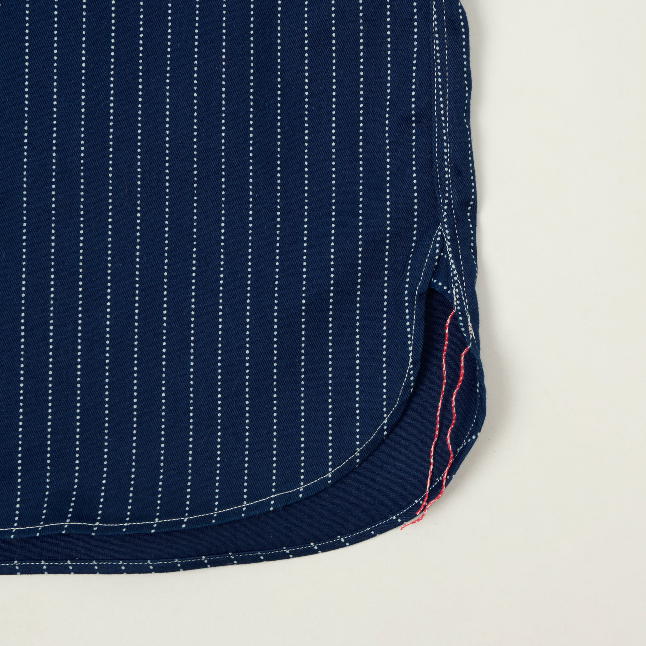 Sugar Cane Short Sleeve Wabash Work Shirt - Navy
