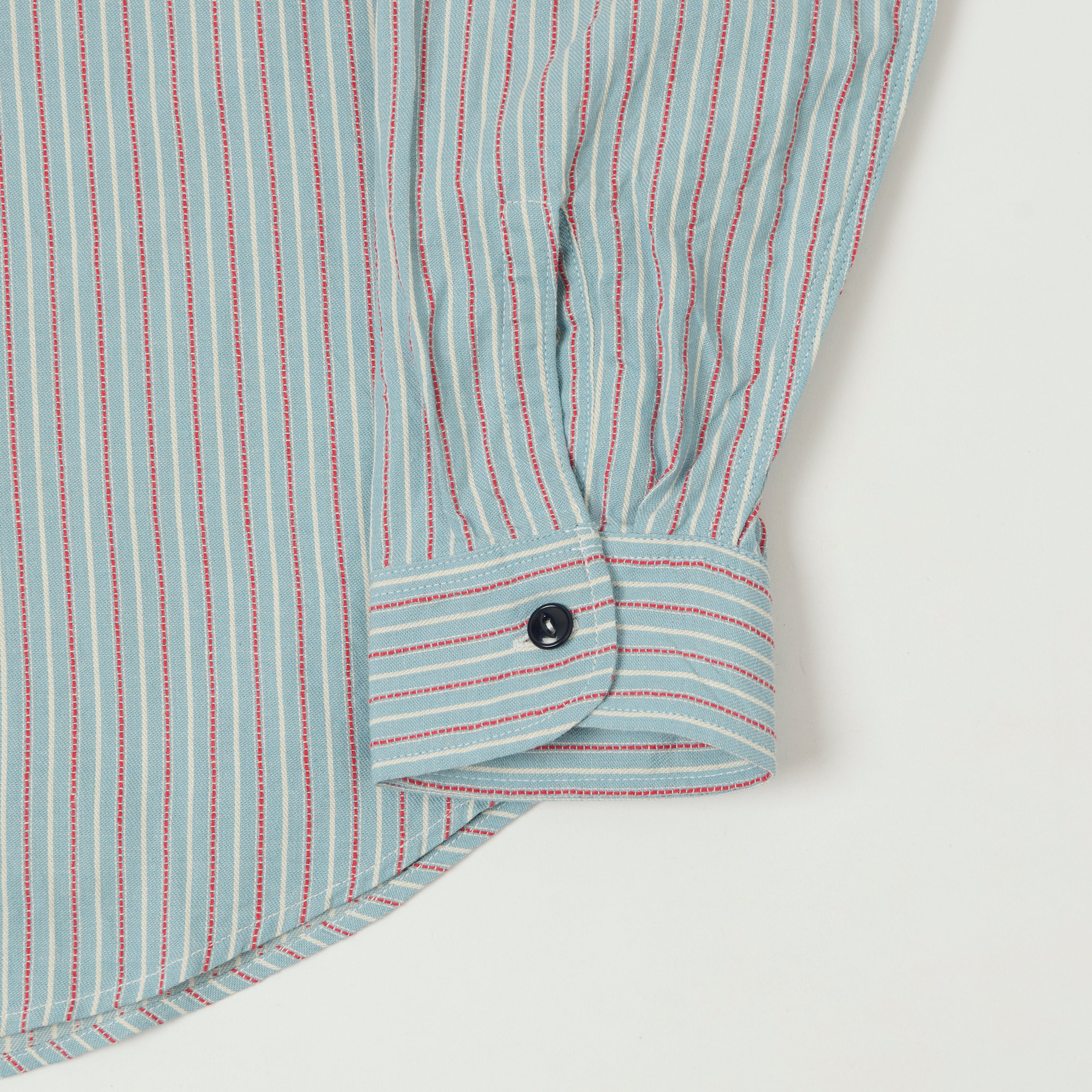 Sugar Cane Dobby Stripe Work Shirt - Blue/Red – SON OF A STAG