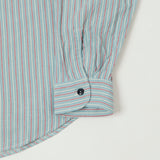 Sugar Cane Dobby Stripe Work Shirt - Blue/Red