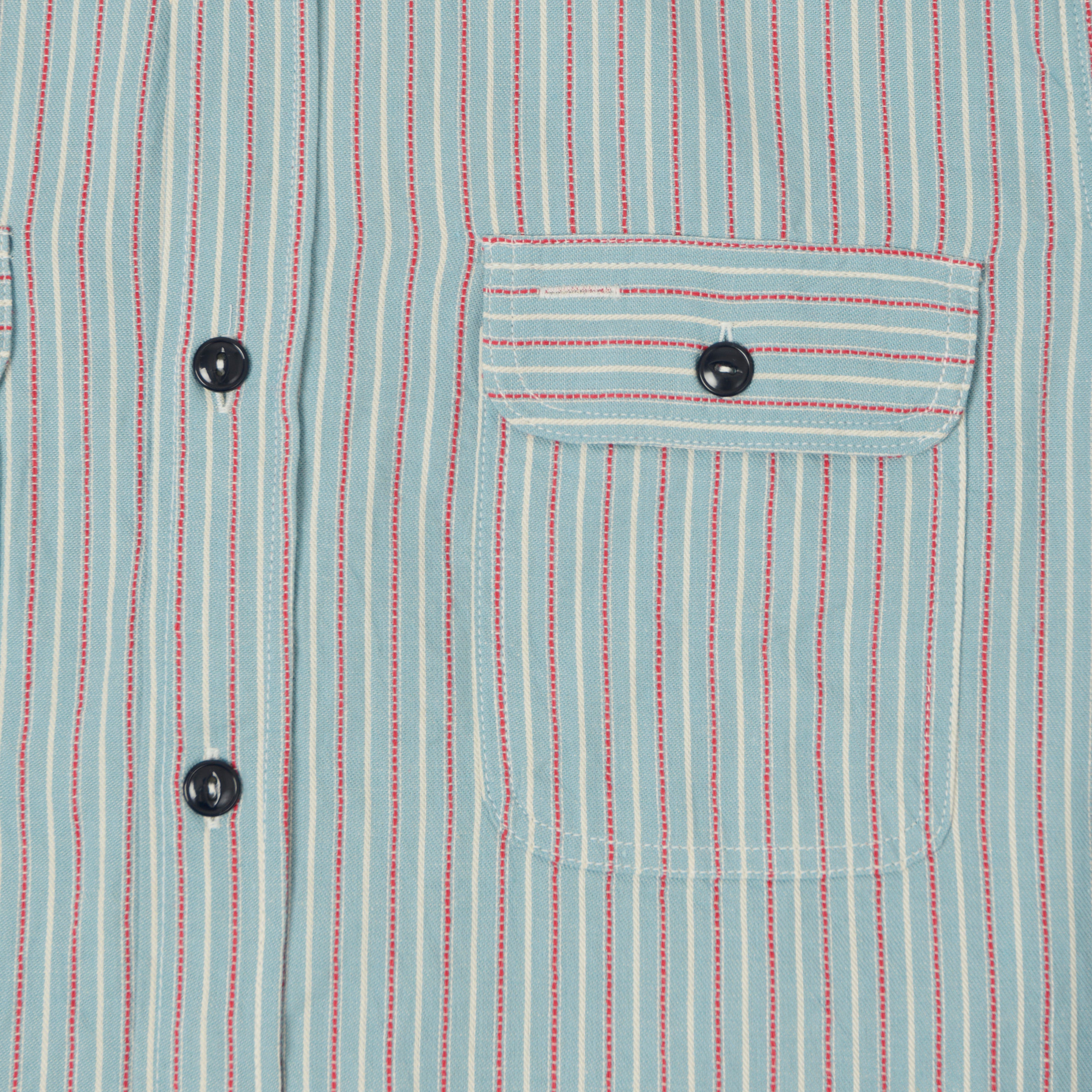 Sugar Cane Dobby Stripe Work Shirt - Blue/Red – SON OF A STAG