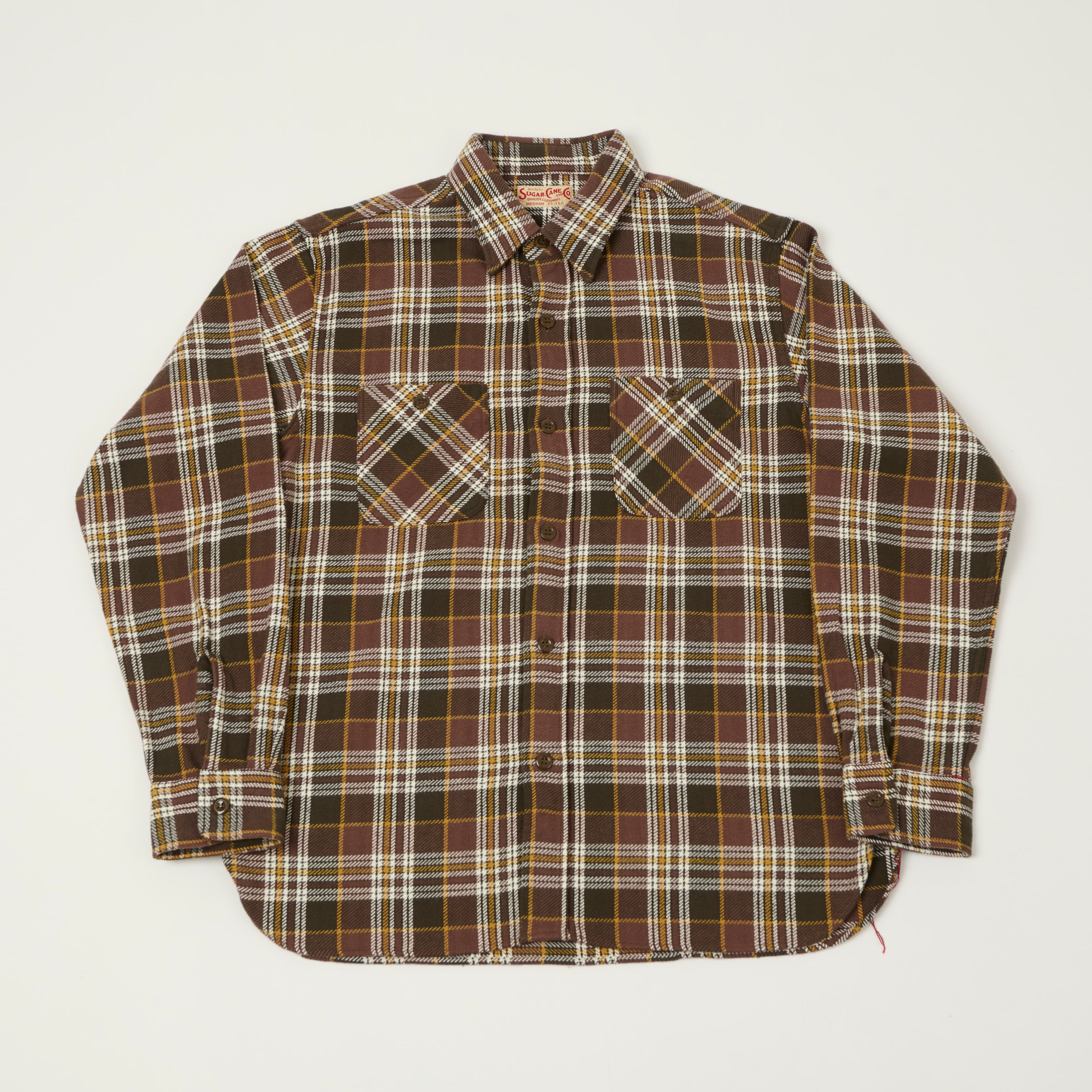 Sugar Cane Twill Check Work Shirt - Brown – SON OF A STAG