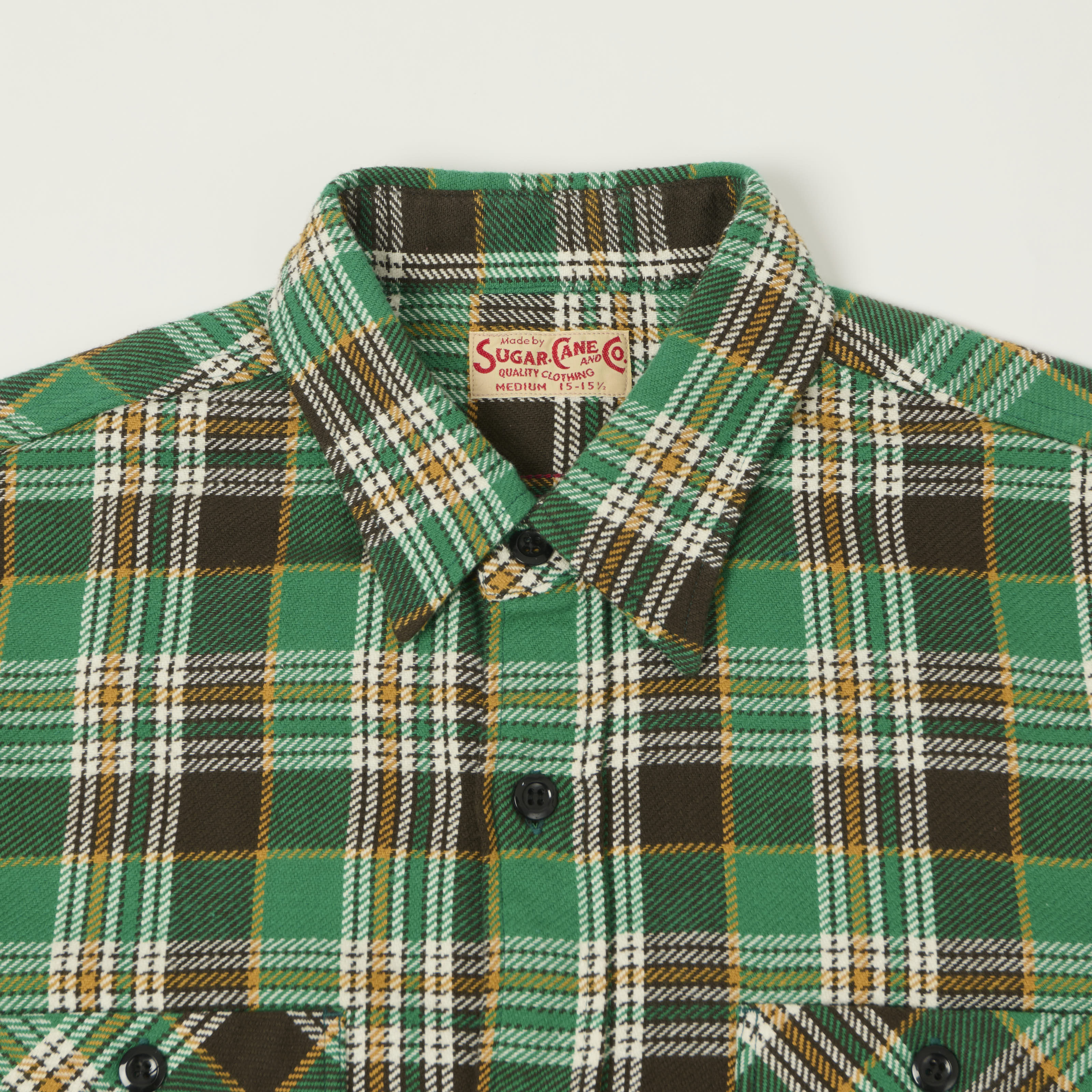 Sugar Cane Twill Check Work Shirt - Green – SON OF A STAG