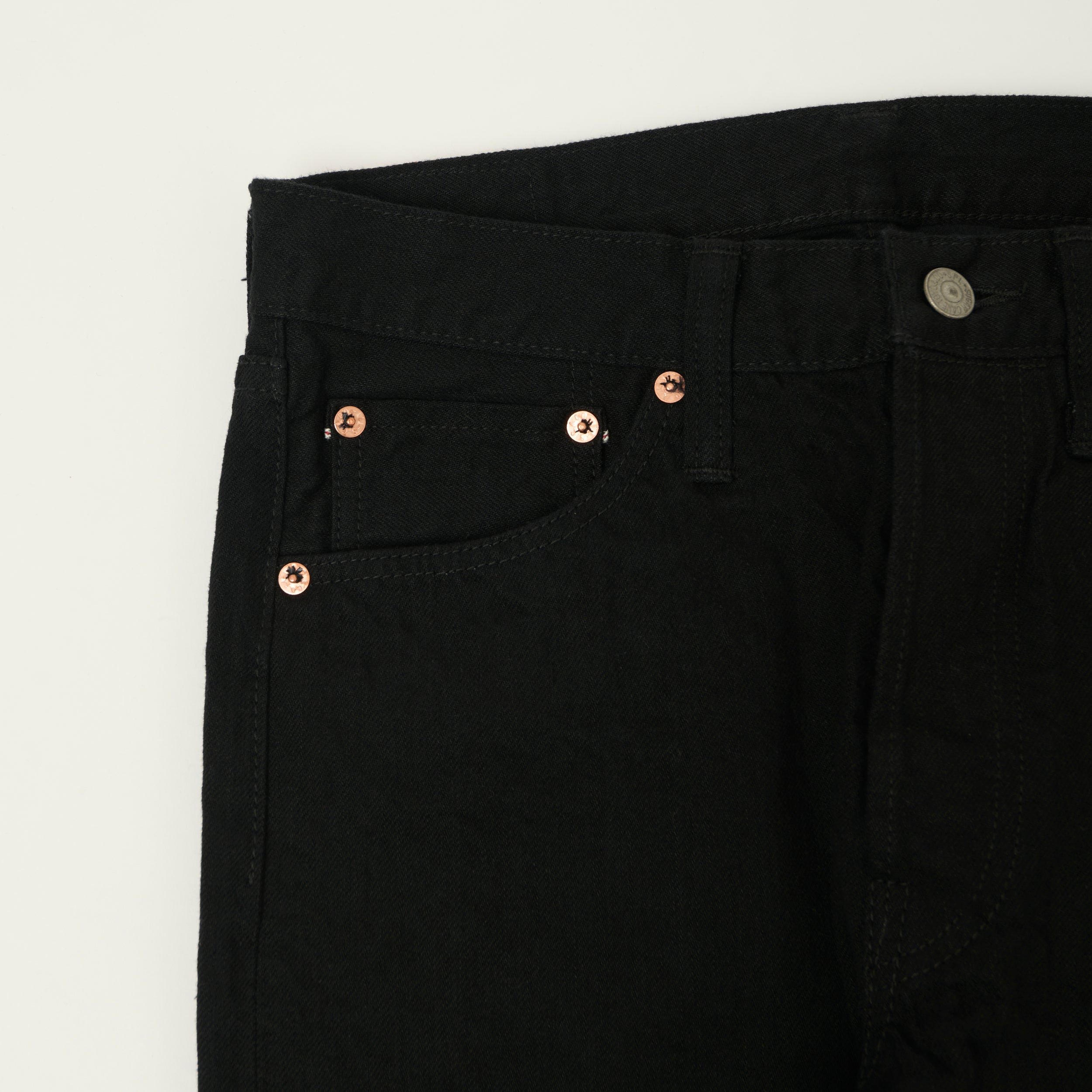 Sugar Cane 'Type III Model' 13oz Slim Straight Jeans - Black