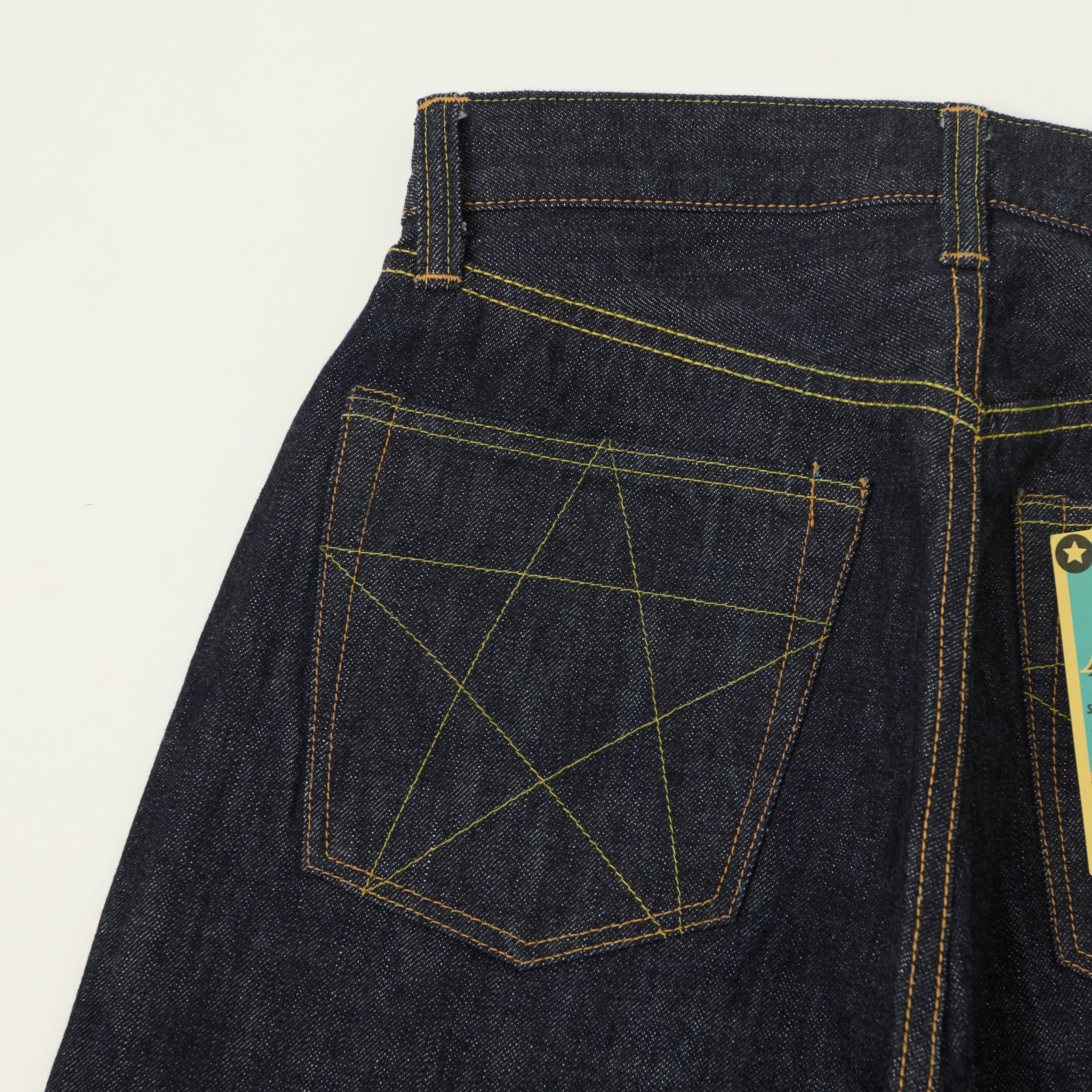 Sugar Cane 14.25oz 'Union Star' Regular Straight Jeans - One Wash