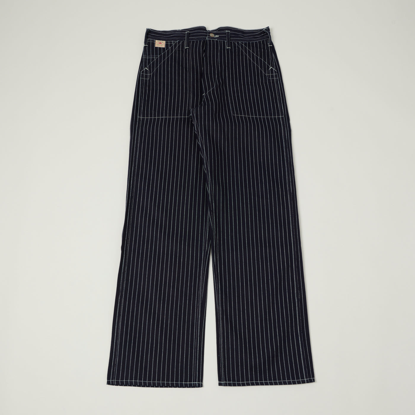 Sugar Cane 9oz Wabash Stripe Engineer Pants - Indigo