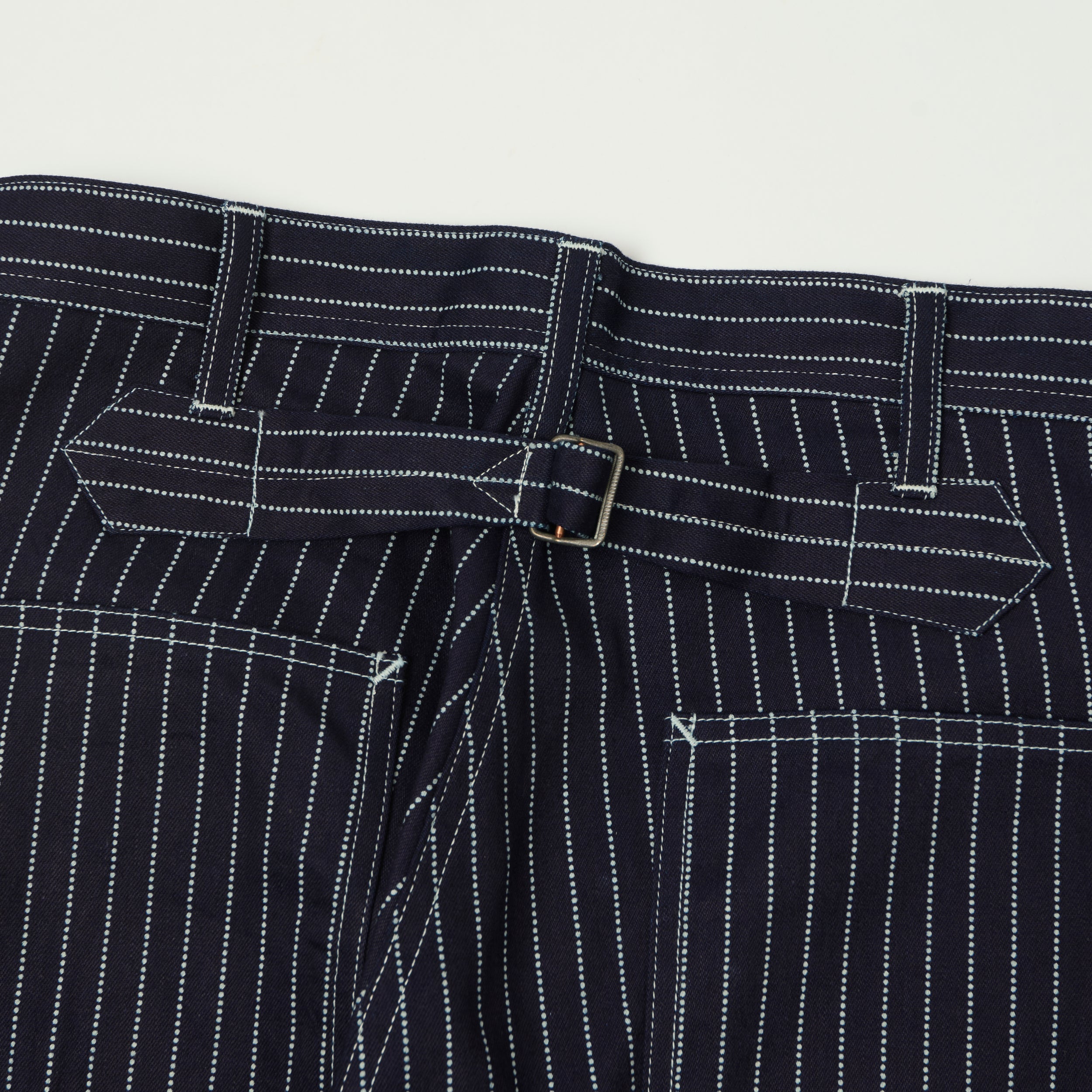 Sugar Cane 9oz Wabash Stripe Engineer Pants - Indigo