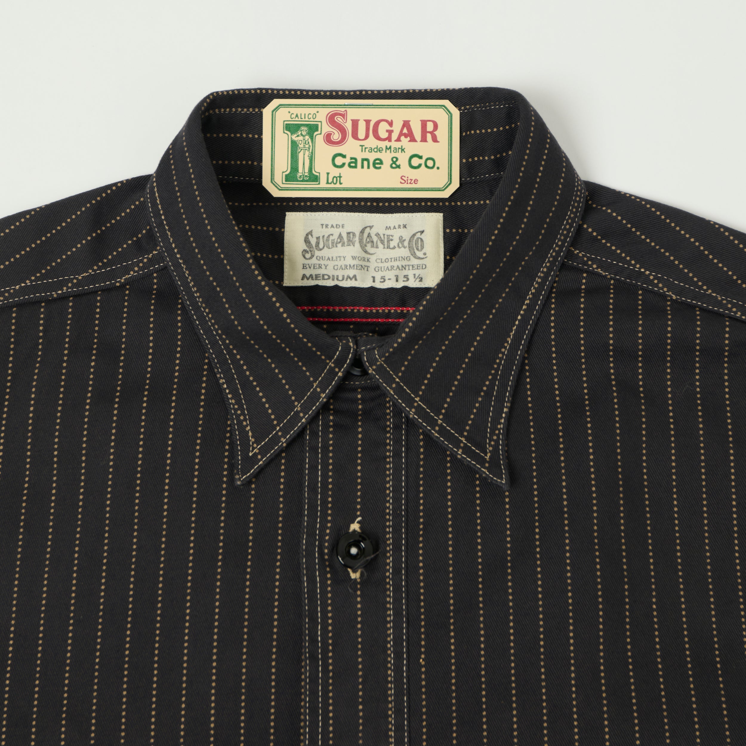Sugar Cane Wabash Stripe Work Shirt - Black – SON OF A STAG