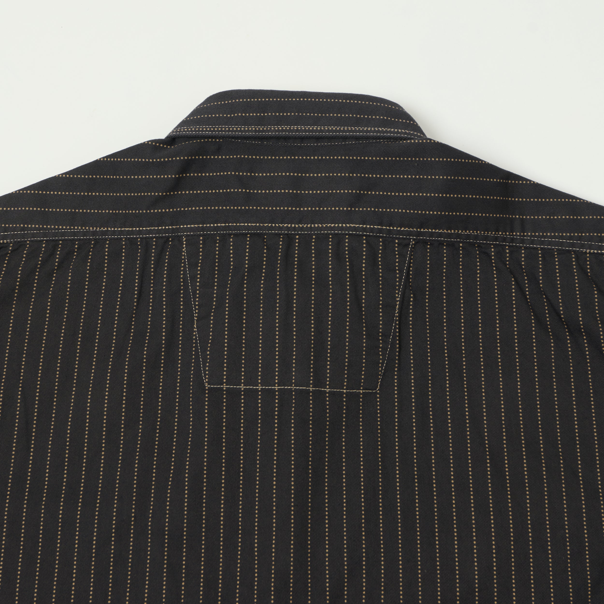 Sugar Cane Wabash Stripe Work Shirt - Black