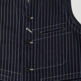 Sugar Cane Wabash Engineers Vest - Indigo
