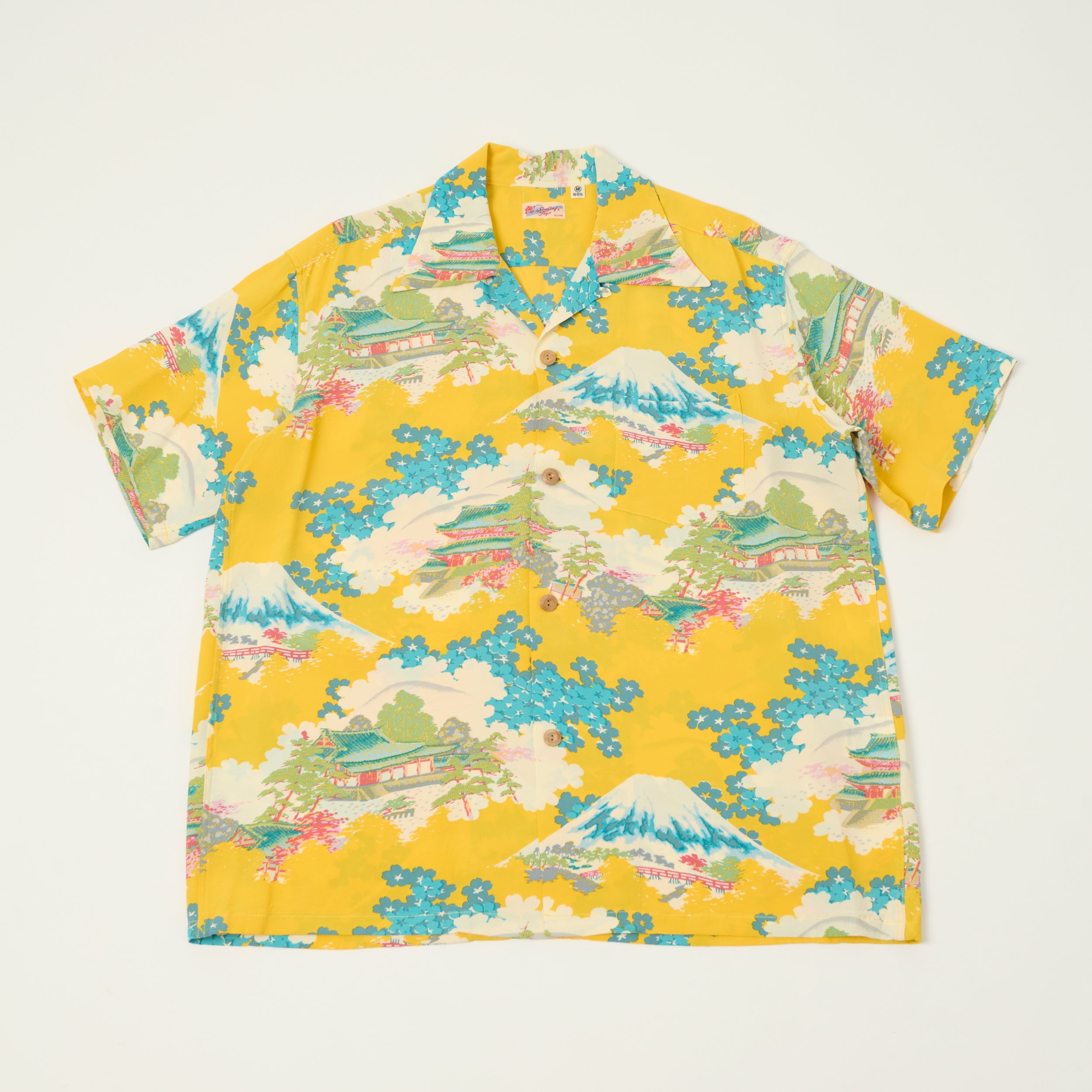 Sun Surf 'Arashiyama' Short Sleeve Hawaiian Shirt - Yellow