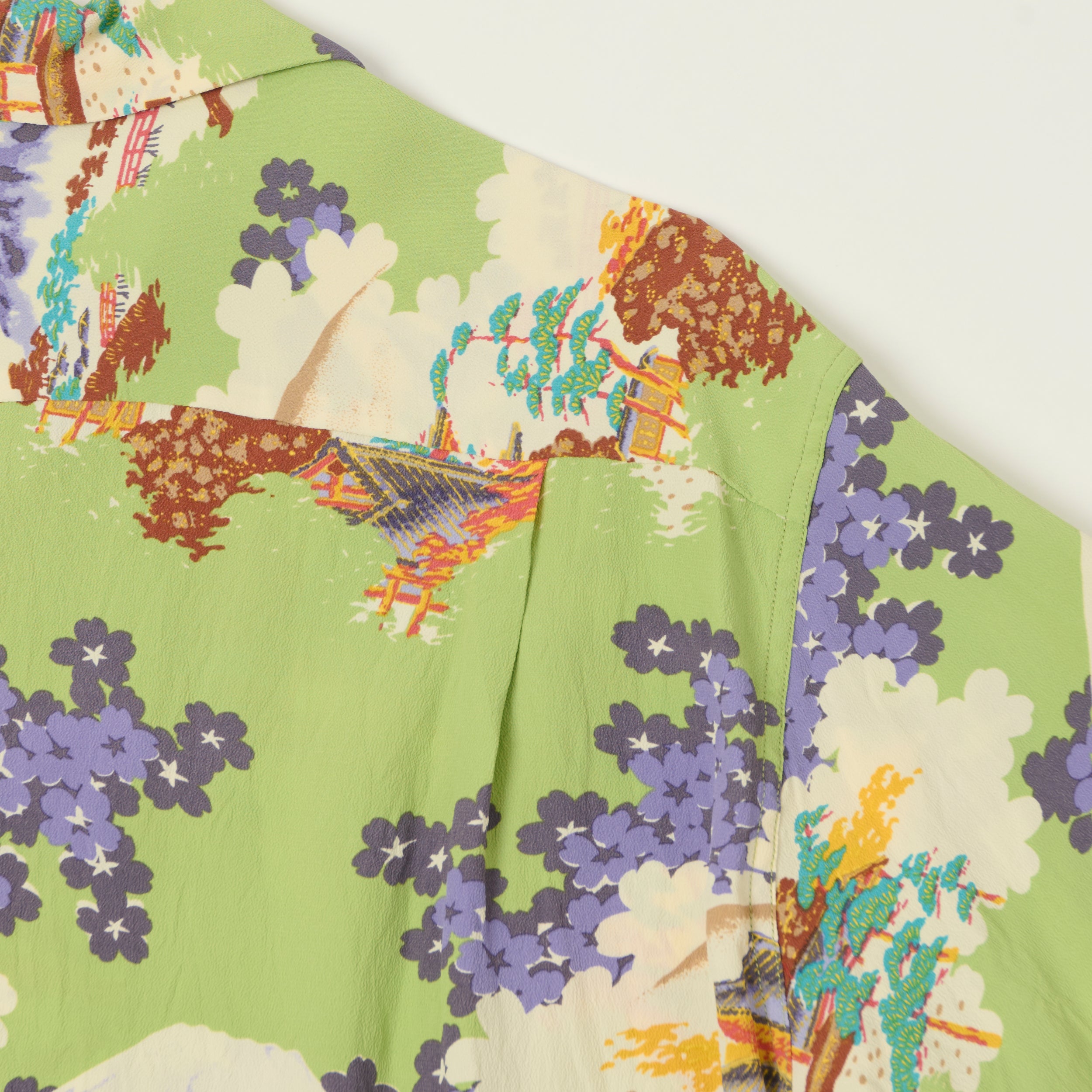 Sun Surf 'Arashiyama' Short Sleeve Hawaiian Shirt - Green