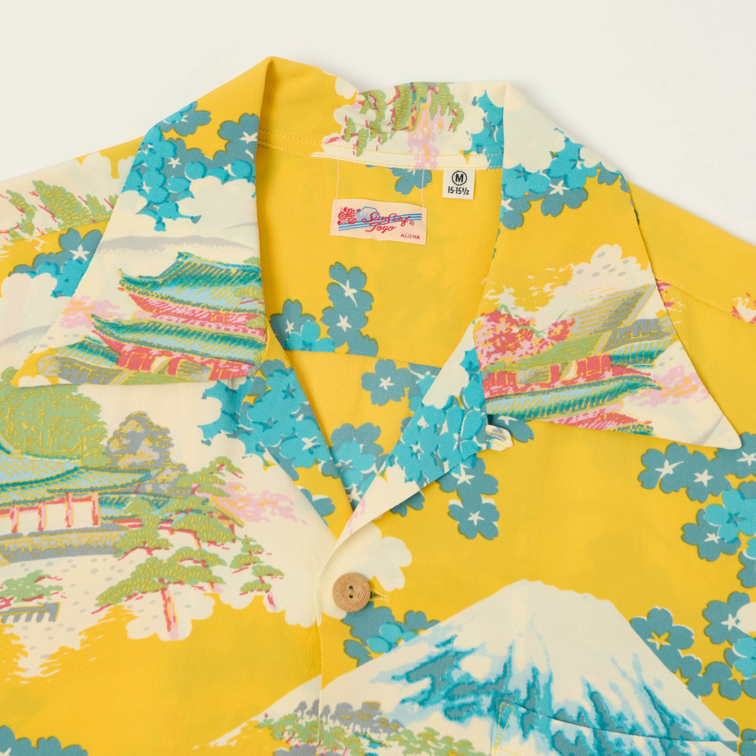Sun Surf 'Arashiyama' Short Sleeve Hawaiian Shirt - Yellow