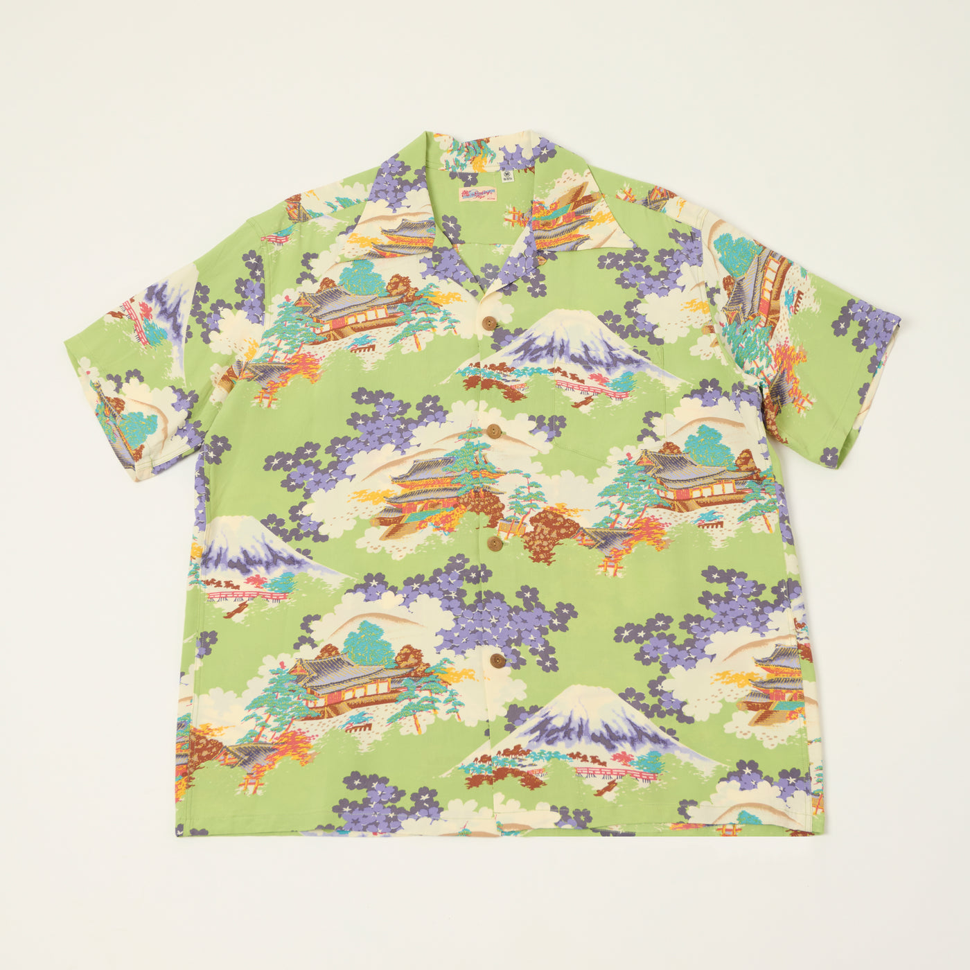 Sun Surf 'Arashiyama' Short Sleeve Hawaiian Shirt - Green