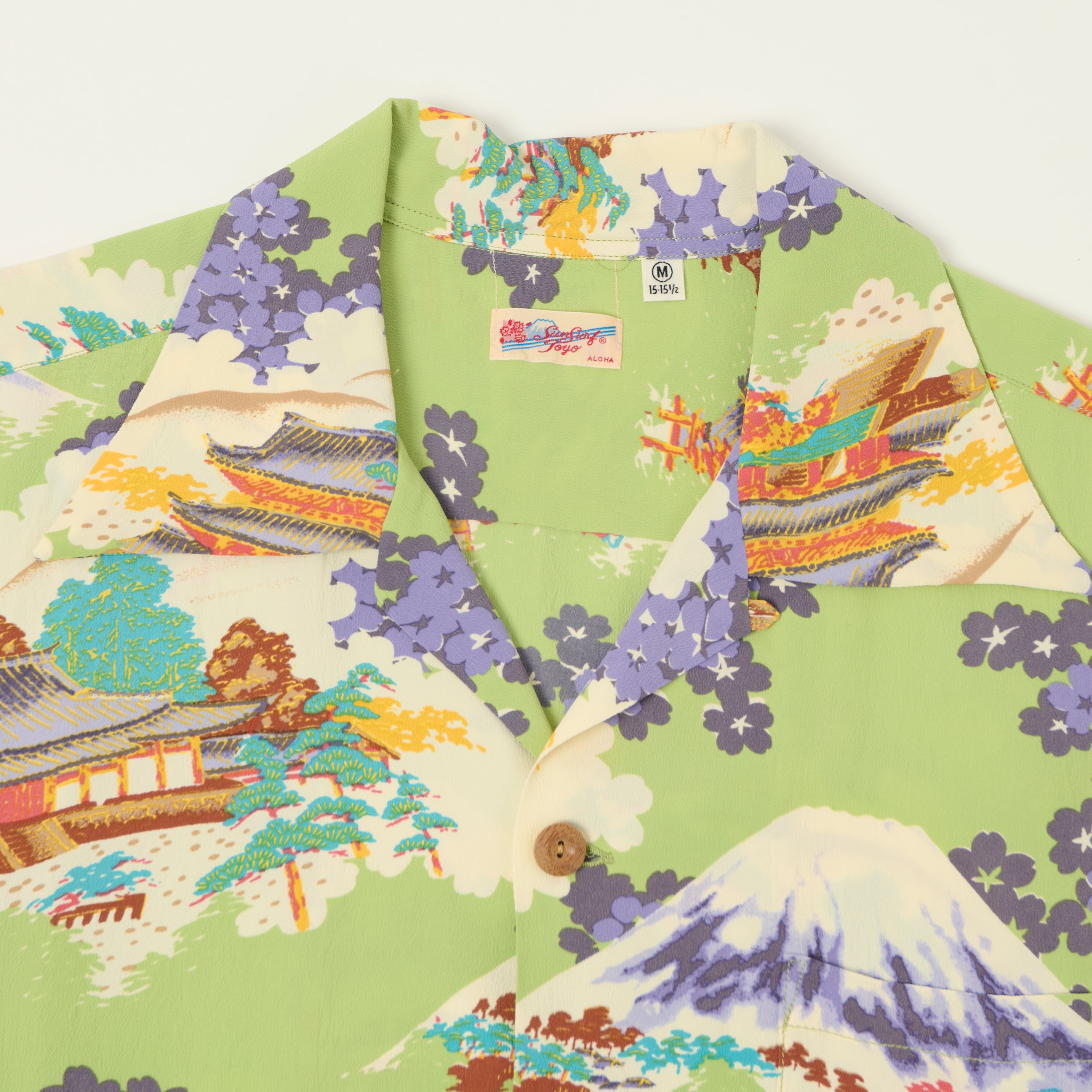 Sun Surf 'Arashiyama' Short Sleeve Hawaiian Shirt - Green – SON OF