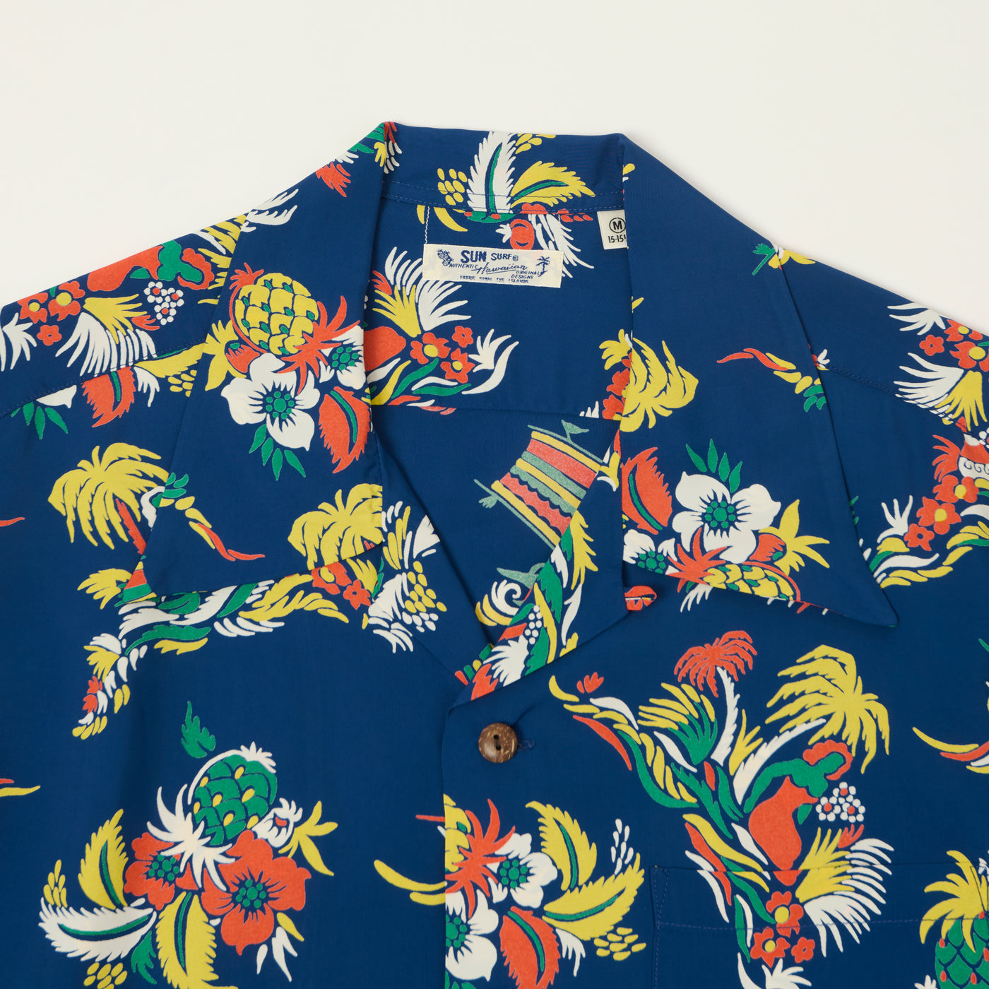 Sun Surf 'Island Trip' Short Sleeve Hawaiian Shirt - Navy
