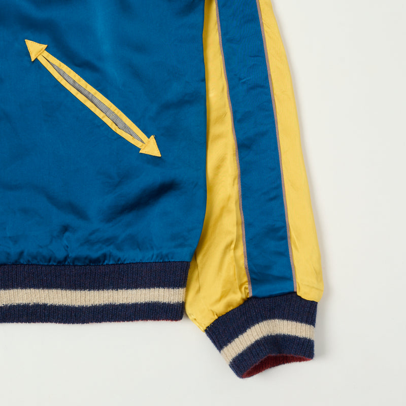 Tailor Toyo x Kosho & Co. Special Edition Reversible 'Sukajan' Souvenir Jacket - Blue