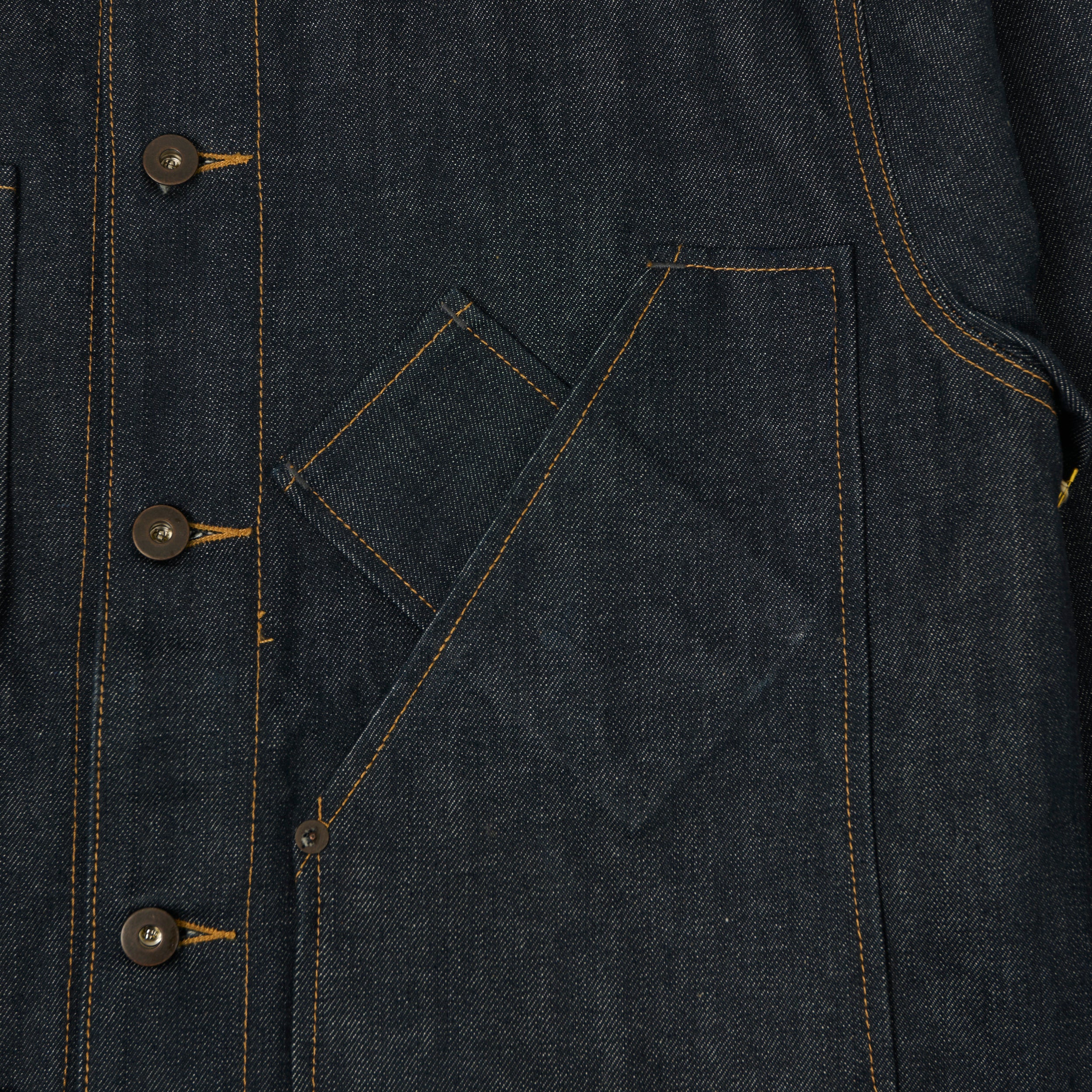 Tellason 12.5oz Kaihara Mills Denim Chore Jacket - Raw