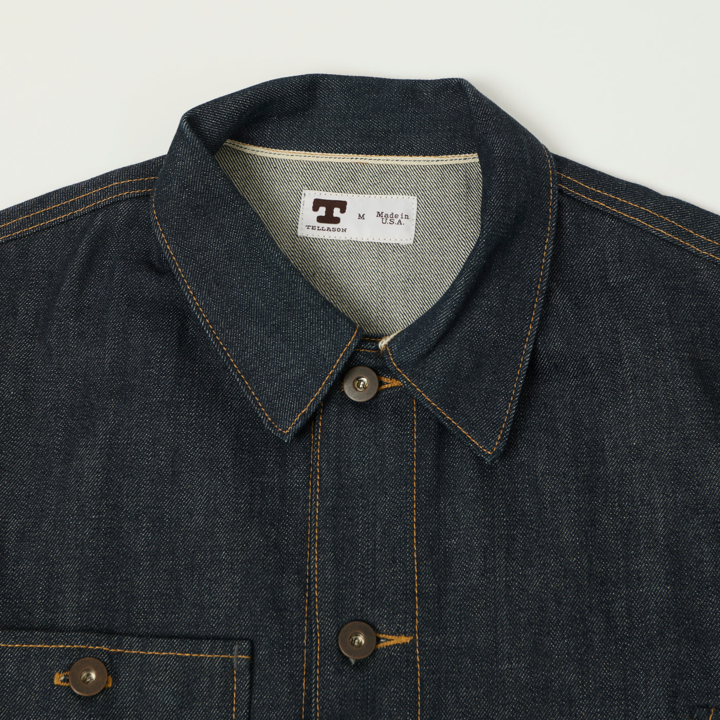 Tellason 12.5oz Kaihara Mills Denim Chore Jacket - Raw