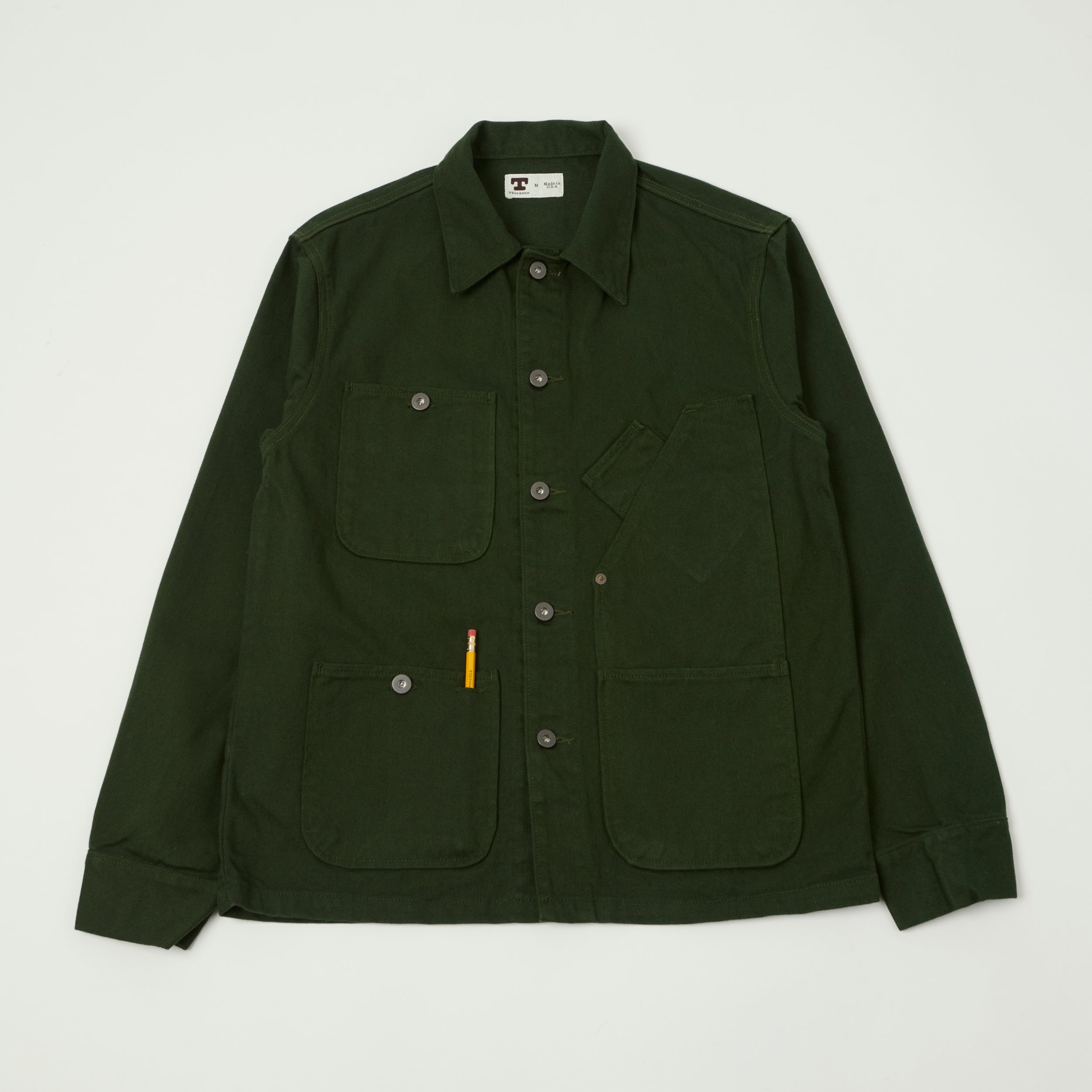 Tellason 13oz Denim Chore Jacket - Green