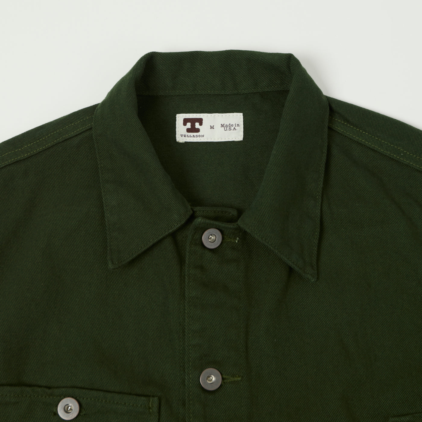 Tellason 13oz Denim Chore Jacket - Green