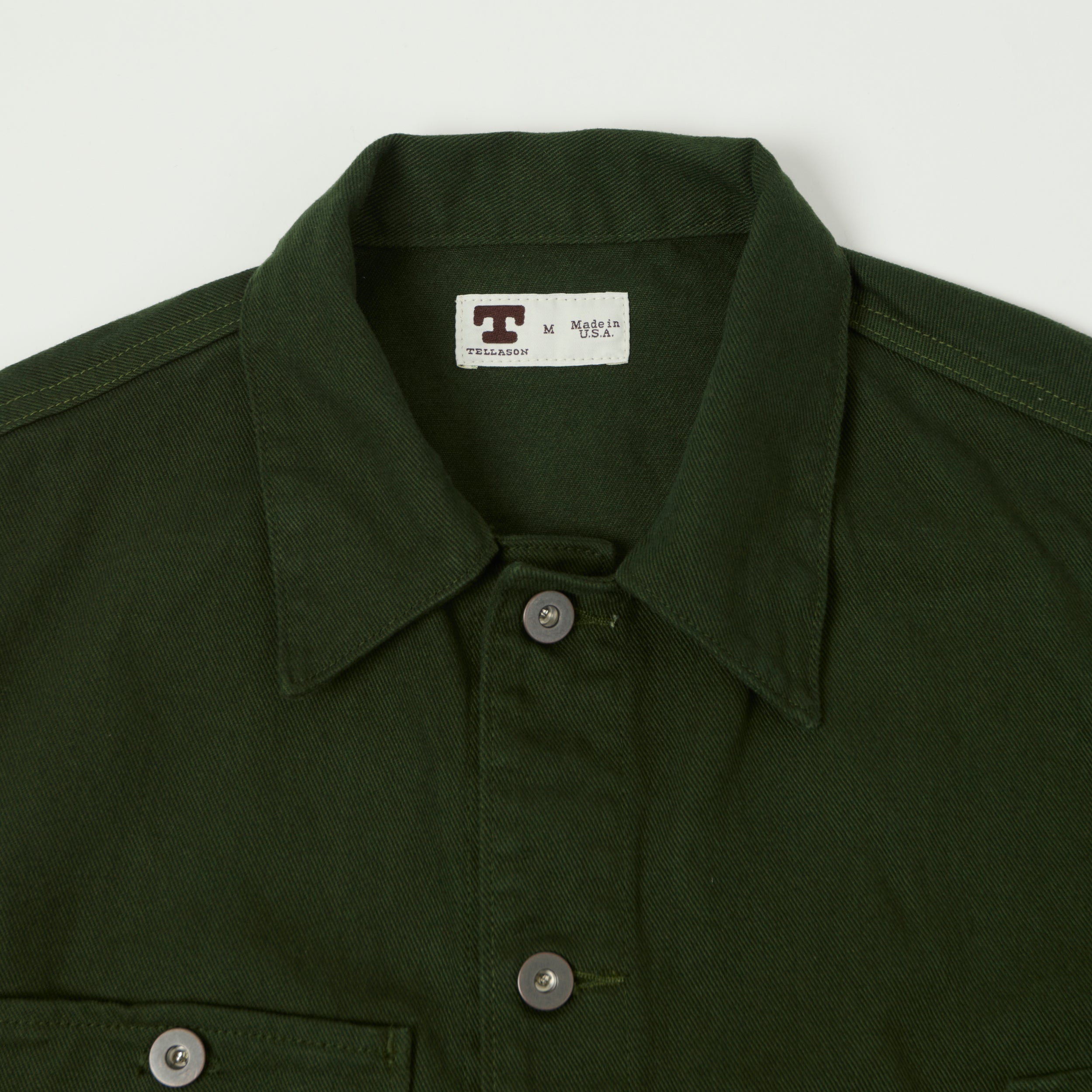 Tellason 13oz Denim Chore Jacket - Green