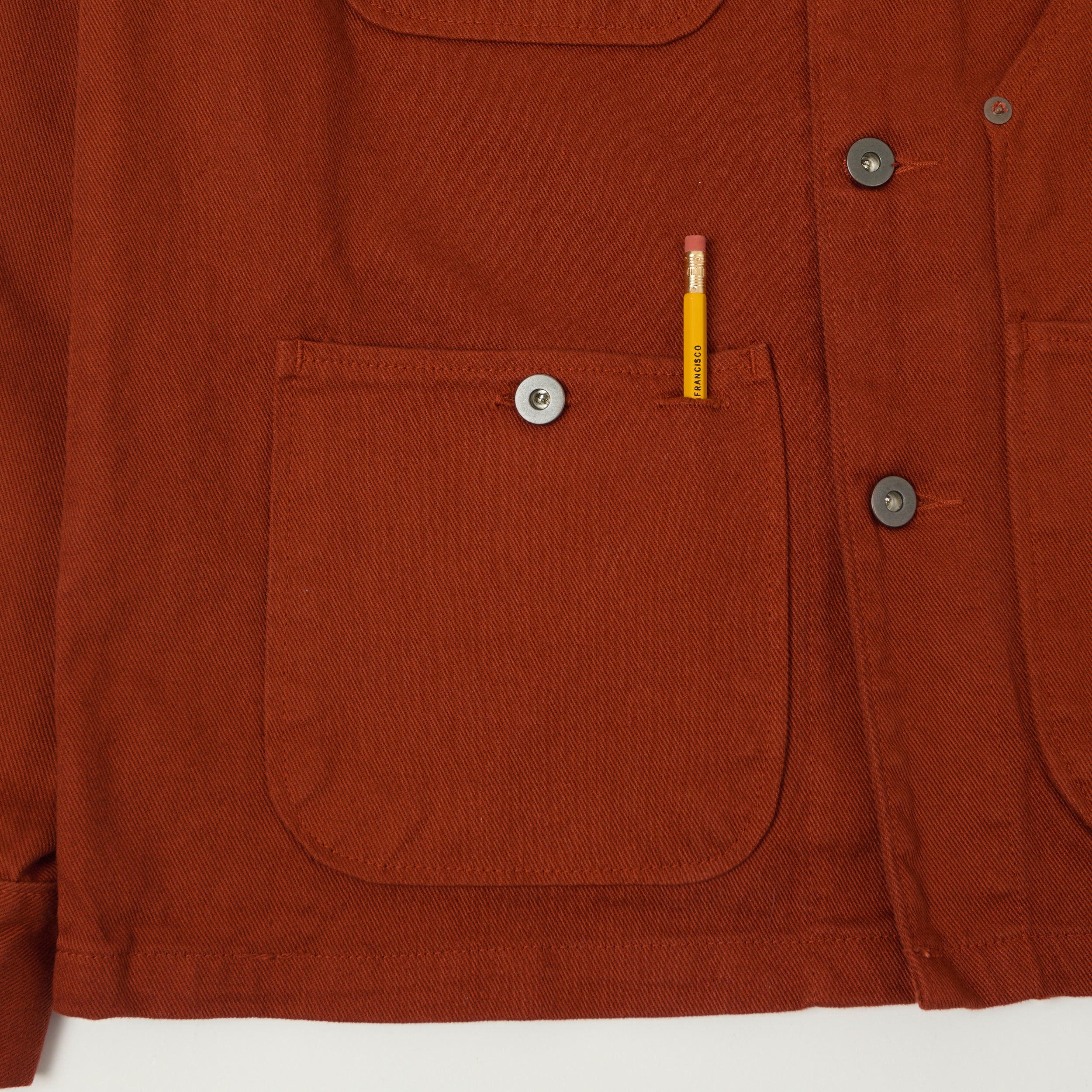 Tellason 13oz Denim Chore Jacket - International Orange