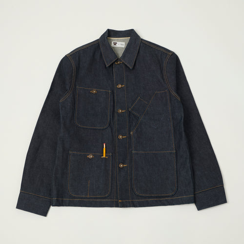 Tellason 16.5oz Kaihara Mills Denim Chore Jacket - Raw