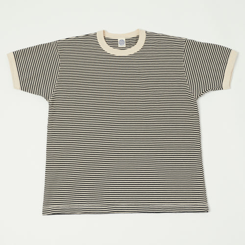 TOYS McCOY 'The Great American Hero' Stripe T-Shirt - Ivory/Black