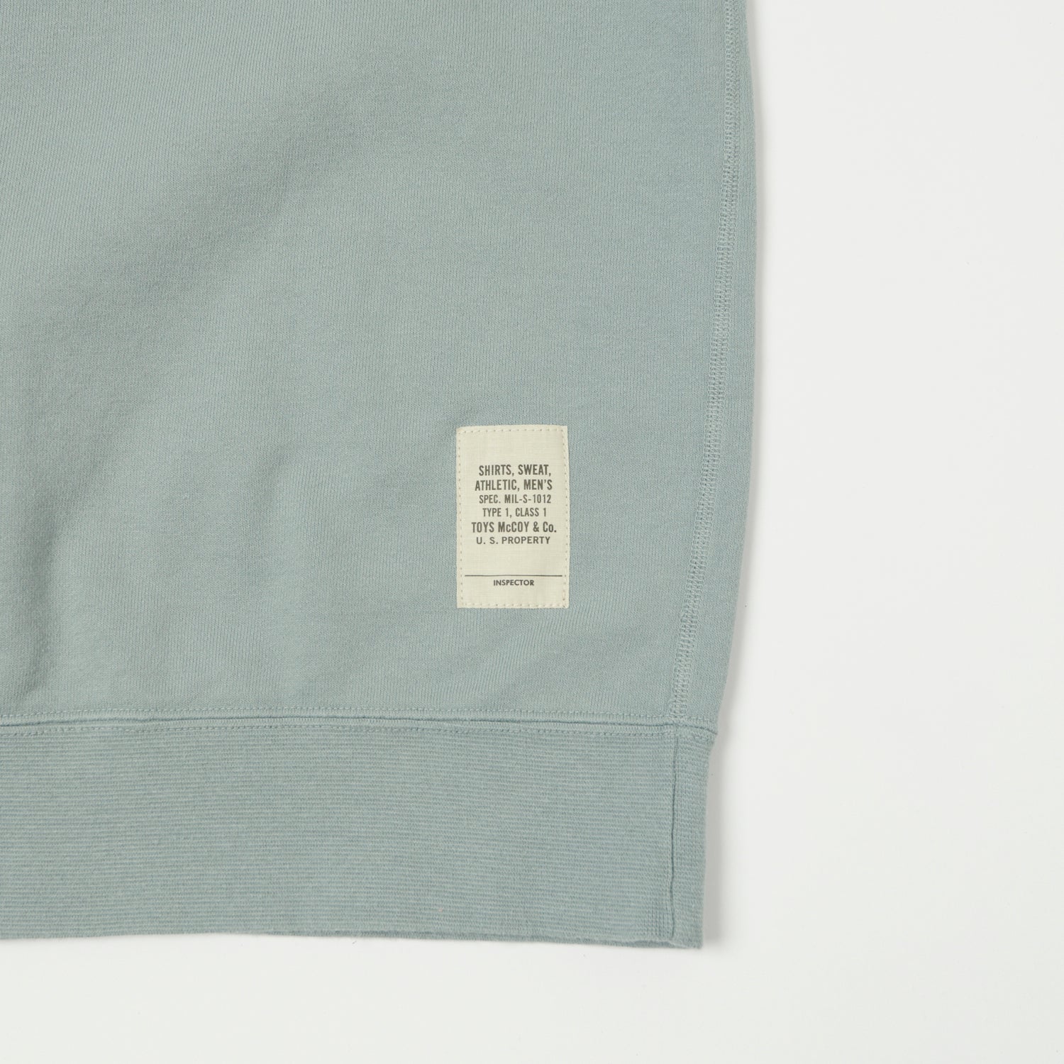 TOYS McCOY Short Sleeve Military Sweatshirt - Saxe Grey