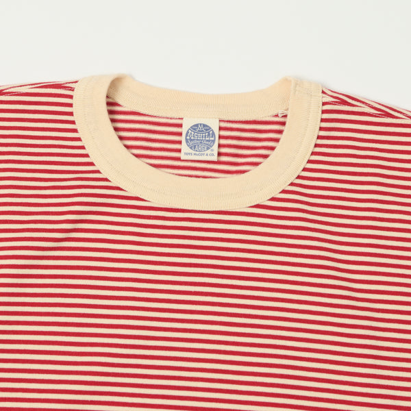 TOYS McCOY 'The Great American Hero' Quarter Sleeve Stripe Tee - Ivory/Red