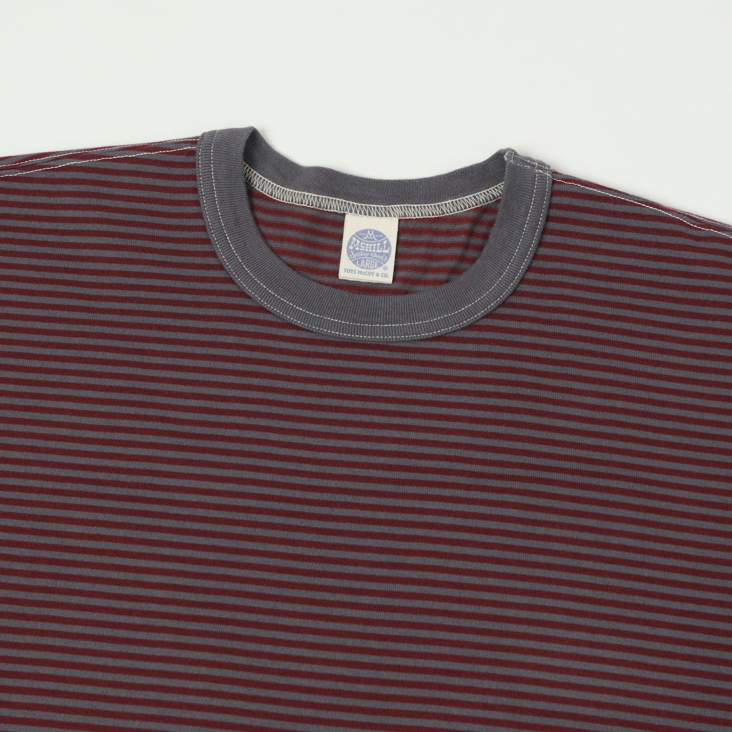 TOYS McCOY 'The Great American Hero' Stripe T-Shirt - Red/Grey