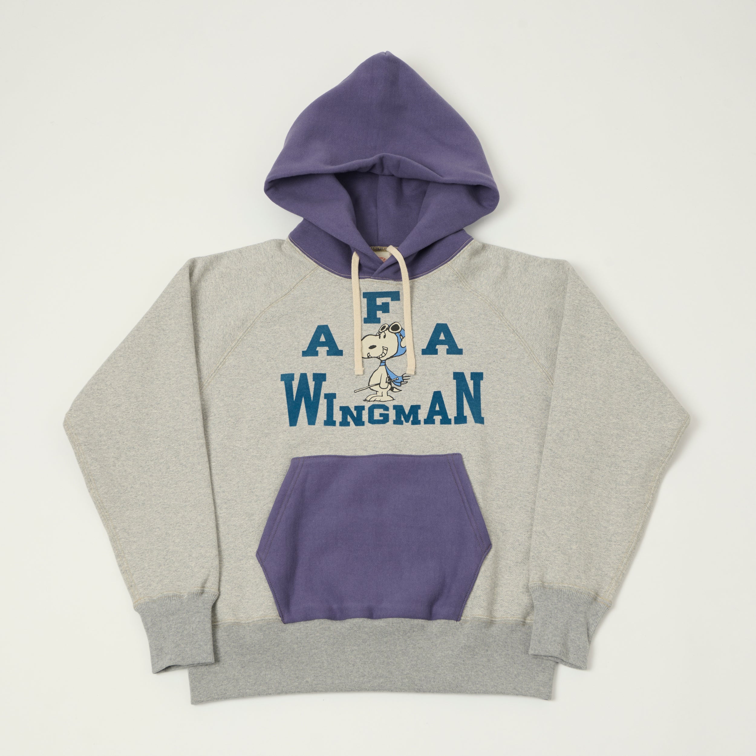 TOYS McCOY 'Snoopy Wingman' Parka Sweat - Grey/Faded Blue