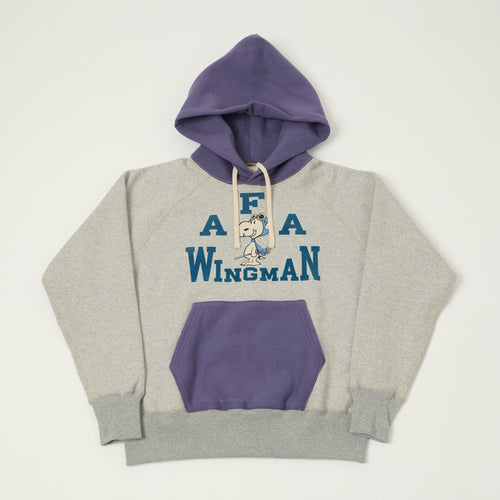TOYS McCOY 'Snoopy Wingman' Parka Sweat - Grey/Faded Blue