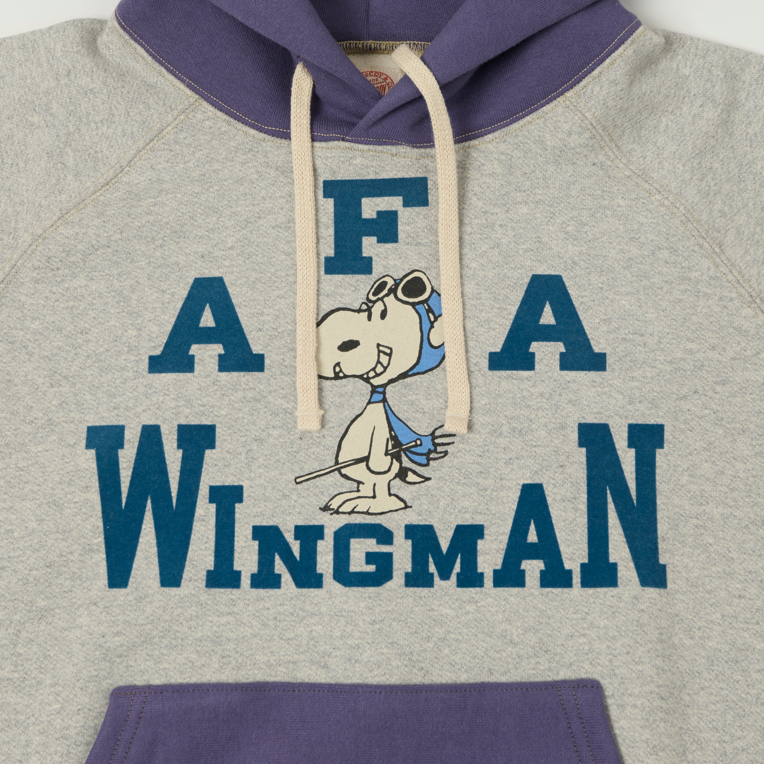 TOYS McCOY 'Snoopy Wingman' Parka Sweat - Grey/Faded Blue