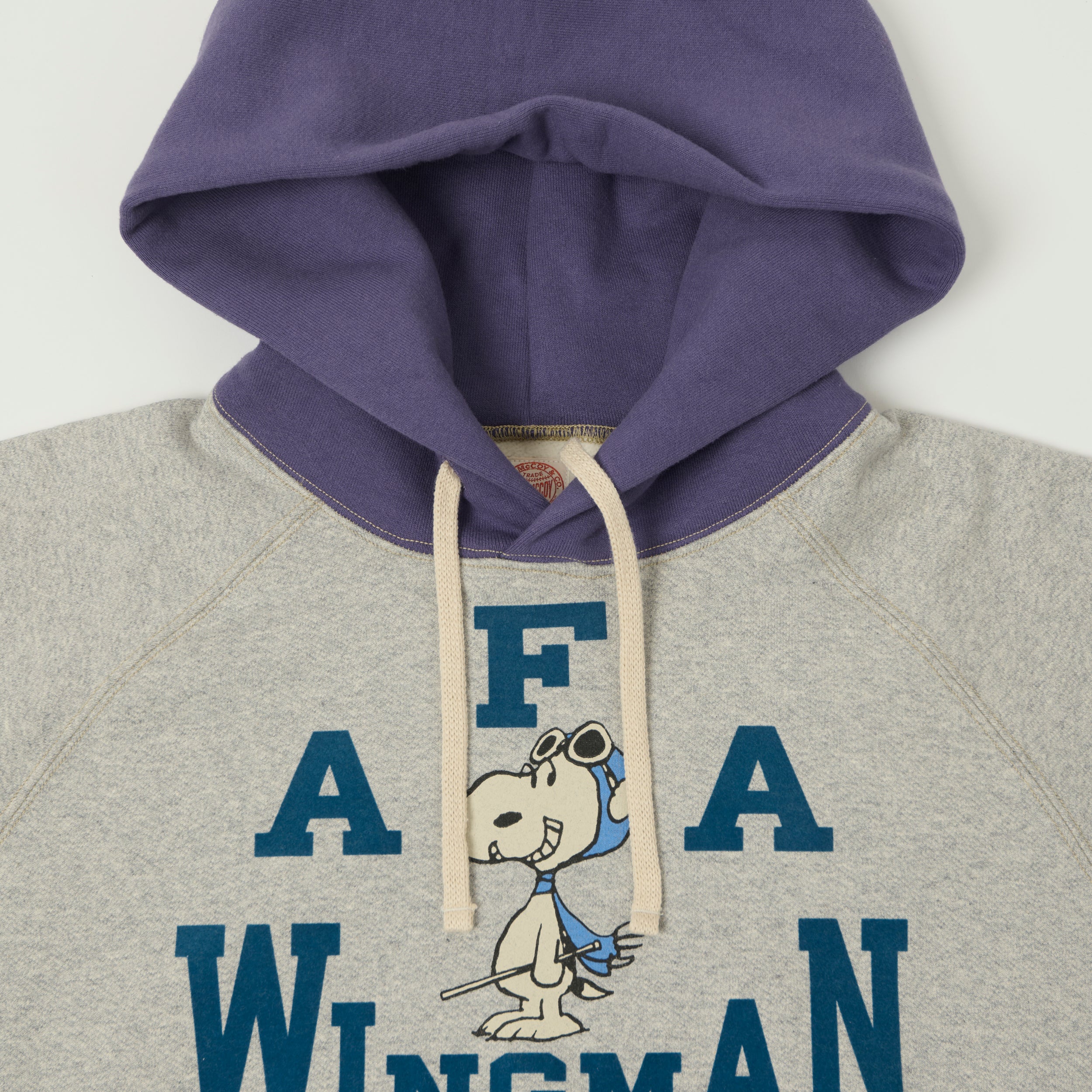 TOYS McCOY 'Snoopy Wingman' Parka Sweat - Grey/Faded Blue