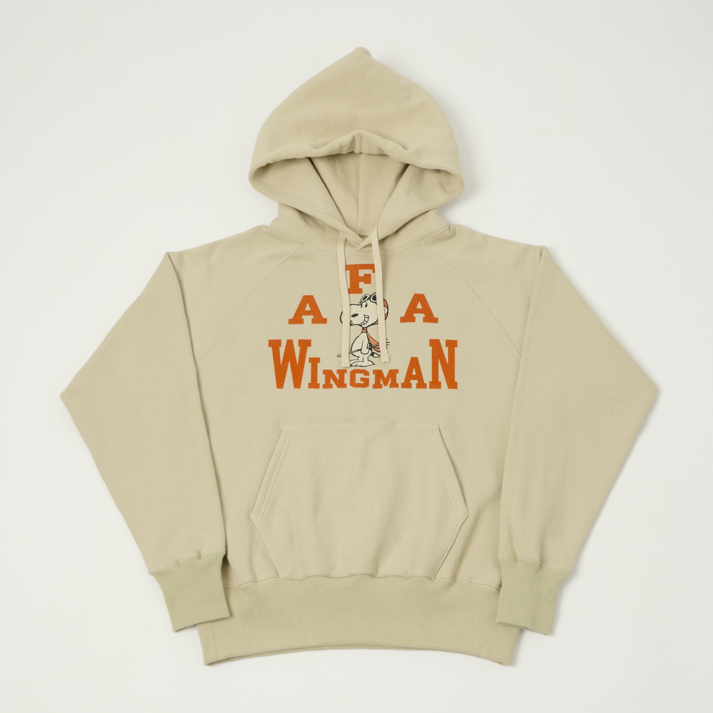 TOYS McCOY 'Snoopy Wingman' Parka Sweat - Ivory/Orange