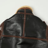 TOYS McCOY U.S.A.F B-3 Sheepskin Leather Flight Jacket - Black/Brown