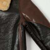TOYS McCOY U.S.A.F B-3 Sheepskin Leather Flight Jacket - Black/Brown