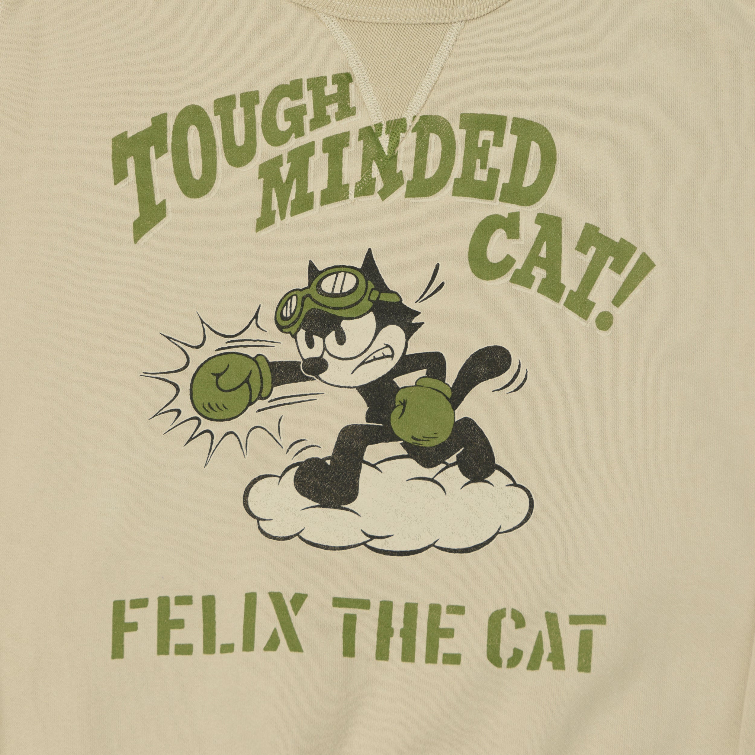 TOYS McCOY Felix The Cat 'Tough Minded' Sweatshirt - Ivory