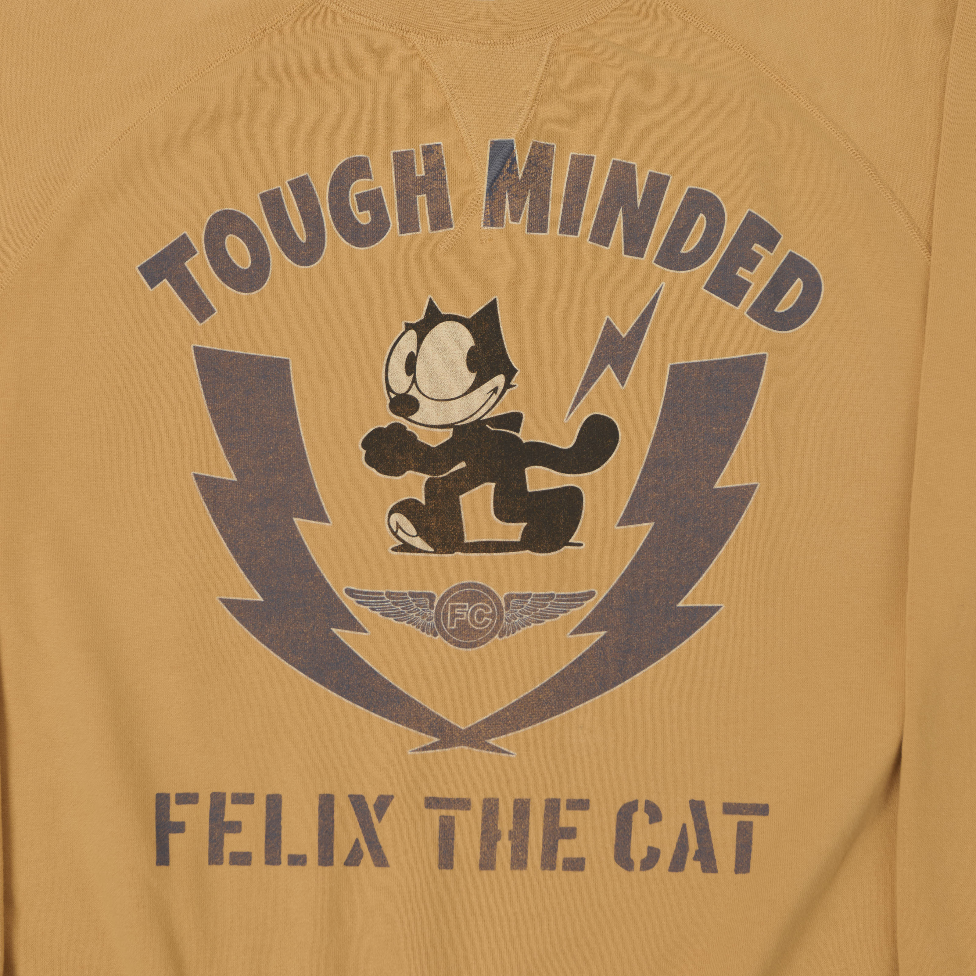 TOYS McCOY Felix The Cat 'Tough Minded' Sweatshirt - Gold