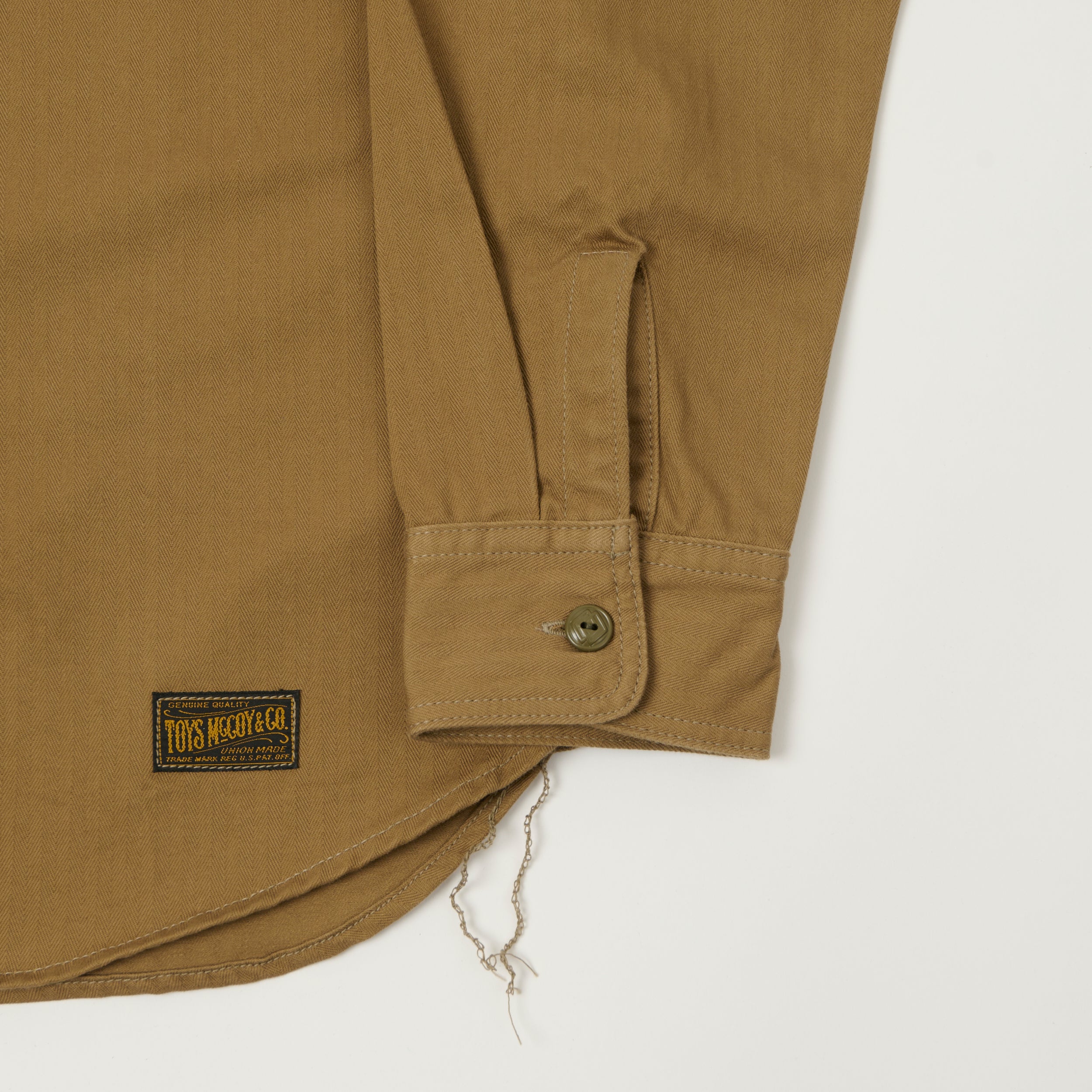 TOYS McCOY Herringbone Twill Dockers Work Shirt - Khaki