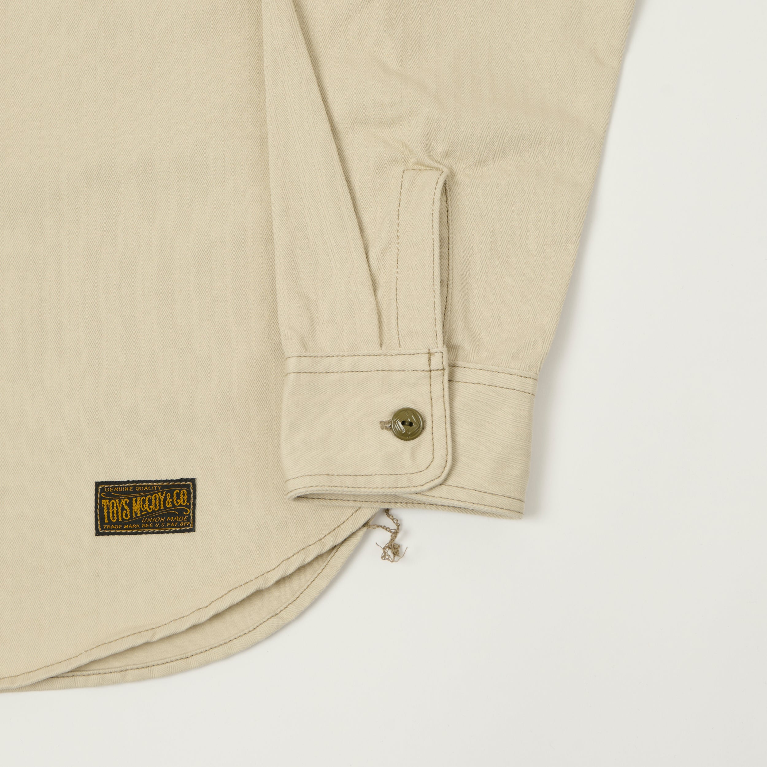 TOYS McCOY Herringbone Twill Dockers Work Shirt - Ivory